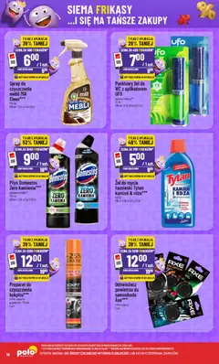 Pogląd oferty "POLOmarket gazetka - Frikasowe Hity" - ważna od 26.08.2026 | Strona: 16 | Produkty: Odświeżacz, Cleaner, Domestos, Zapach