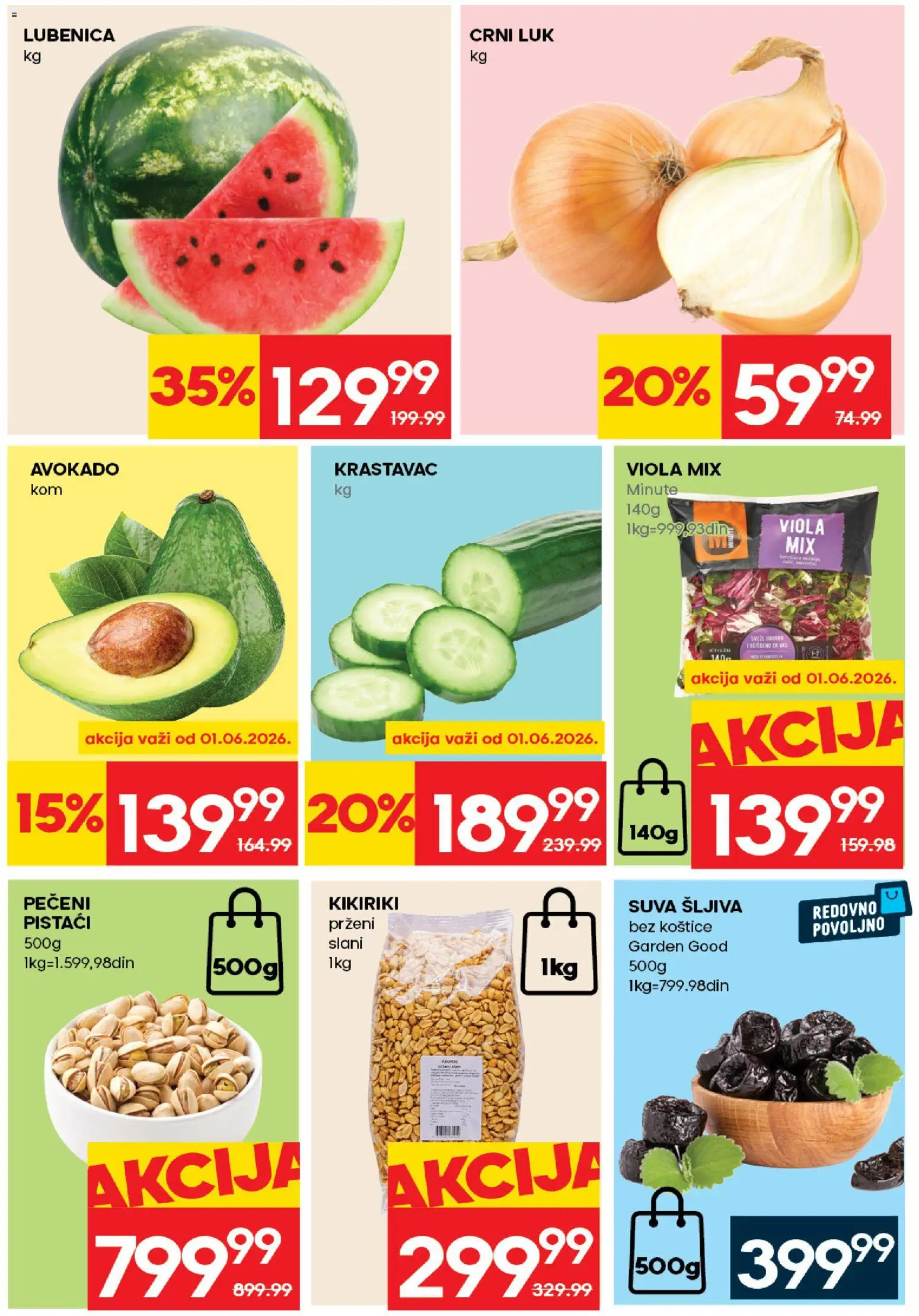 Roda katalog - važi od 28.05.2026 | Strana: 3 | Proizvode: Pistaći, Crni luk, Kikiriki, Šljiva