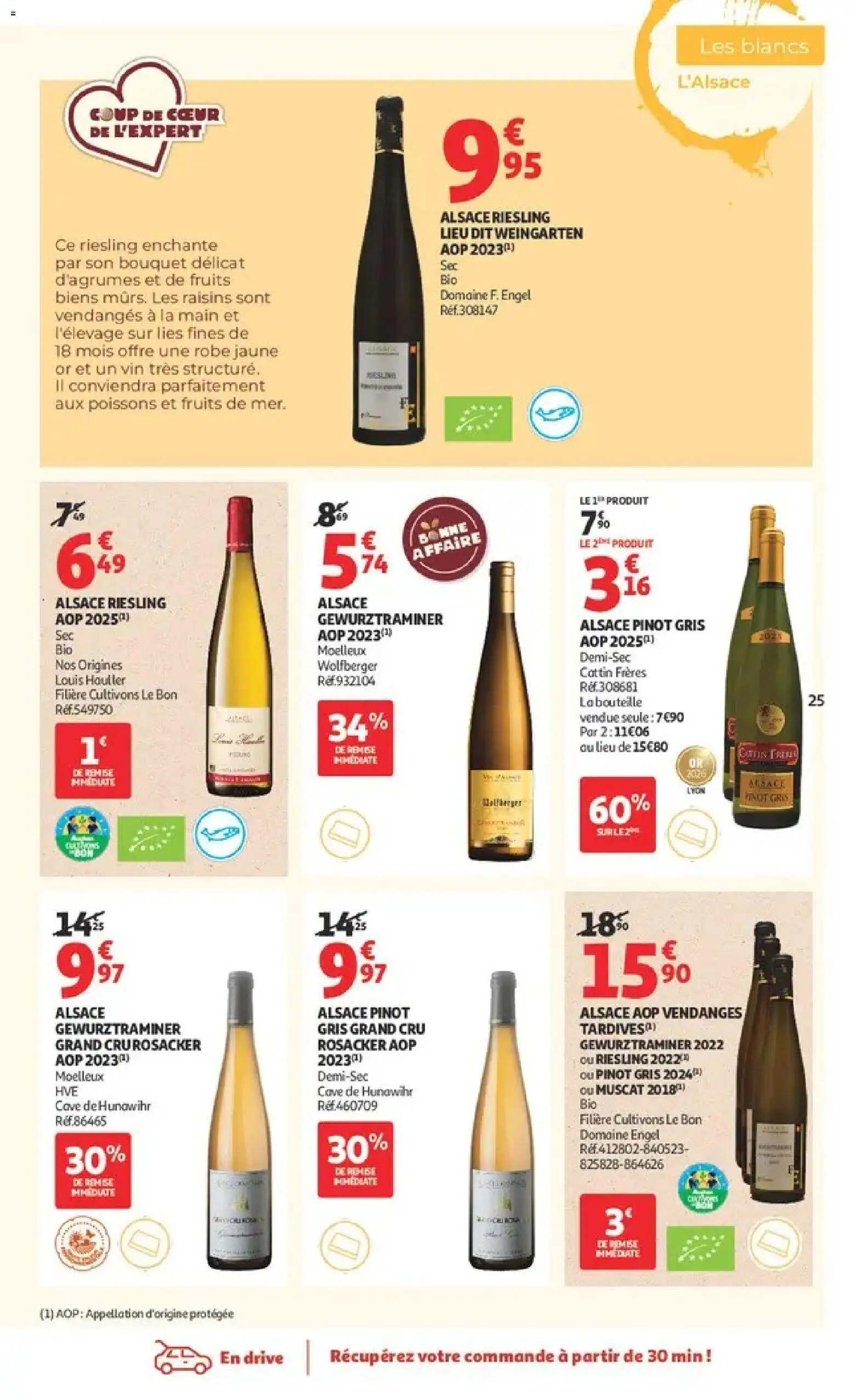 {H1} | Page: 25 | Produits: Raisins, Vendanges tardives, Pinot gris, Alsace gewurztraminer