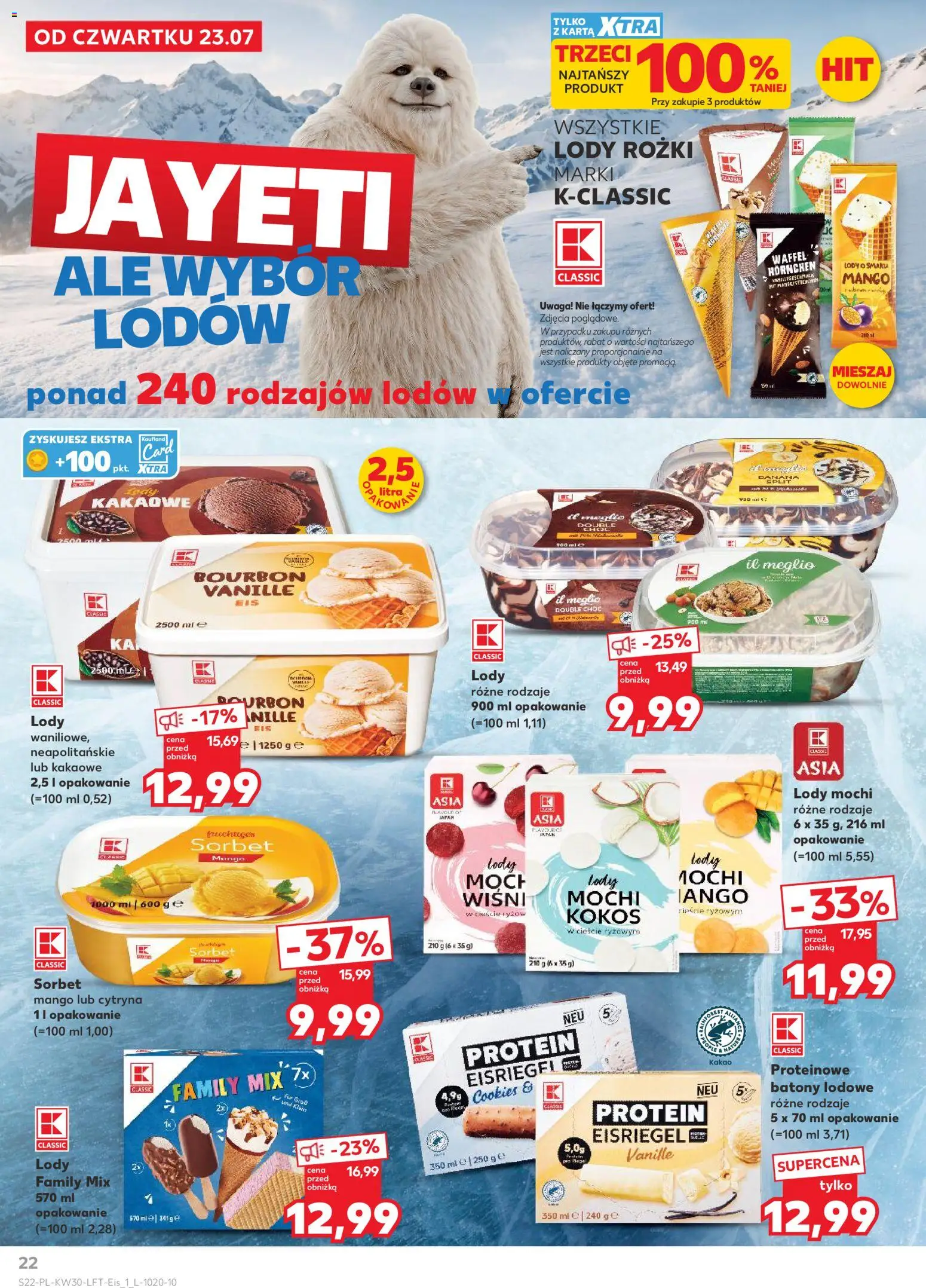 Kaufland Polsko leták od 23.07.2026 | Strana: 22 | Produkty: Mango, Bourbon, Cookies, Sorbet