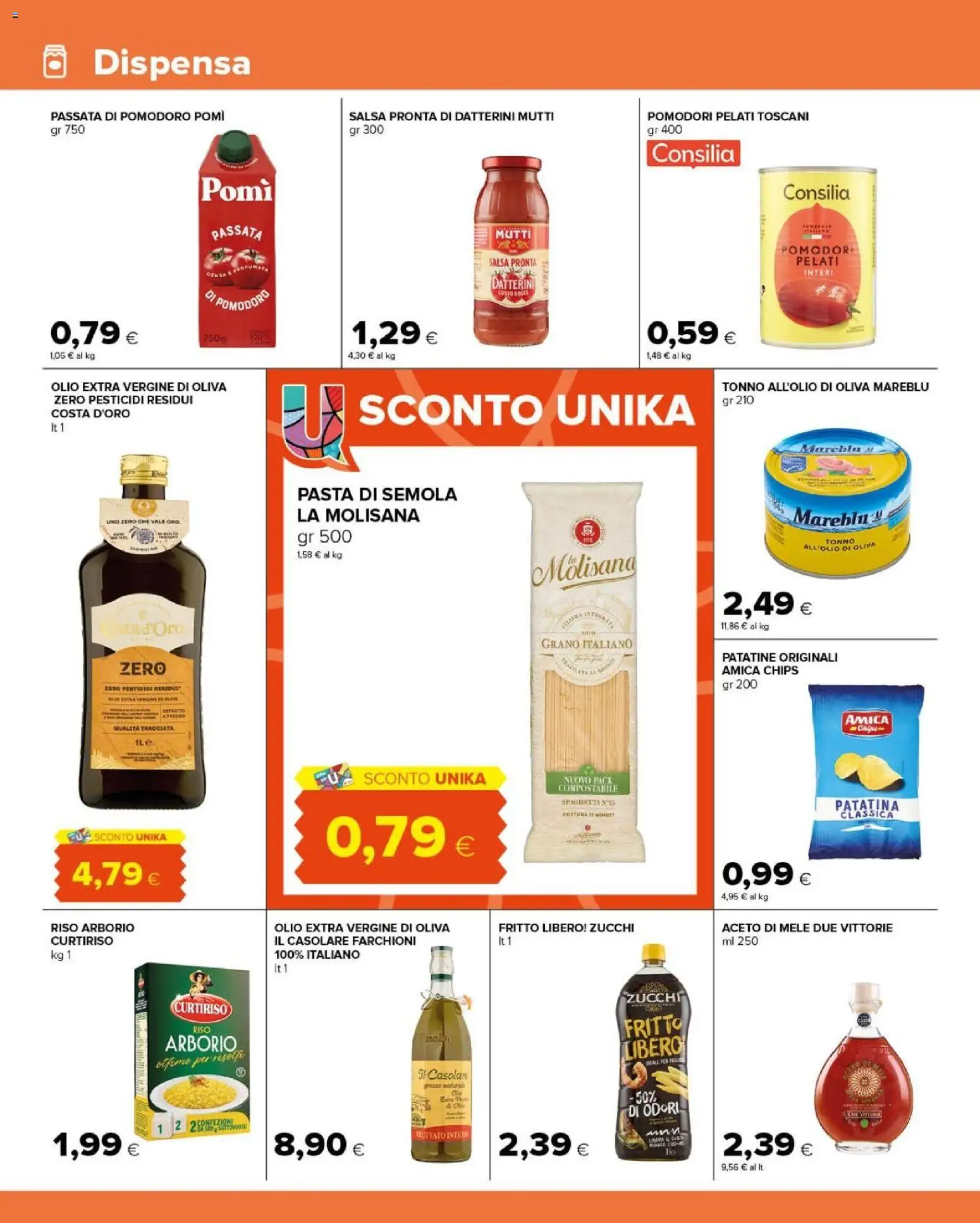 Volantino Tigre del 14/10/2026 | Pagina: 8 | Prodotti: Olio, Pomodori, Aceto, Semola