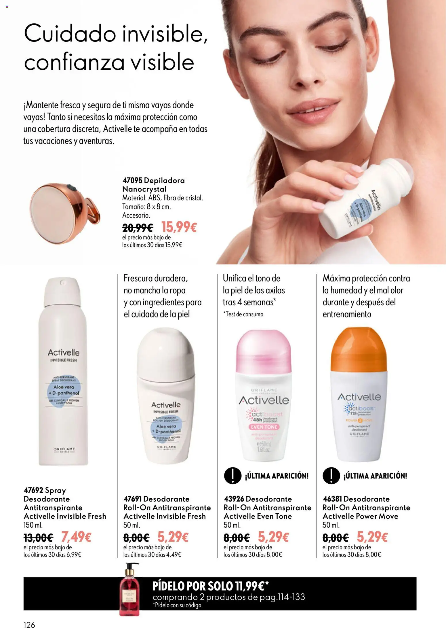 Oriflame - Catálogo Campaña 11 │ válido desde el 05/08/2026 | Página: 126 | Productos: Desodorante, Antitranspirante, Té, Depiladora