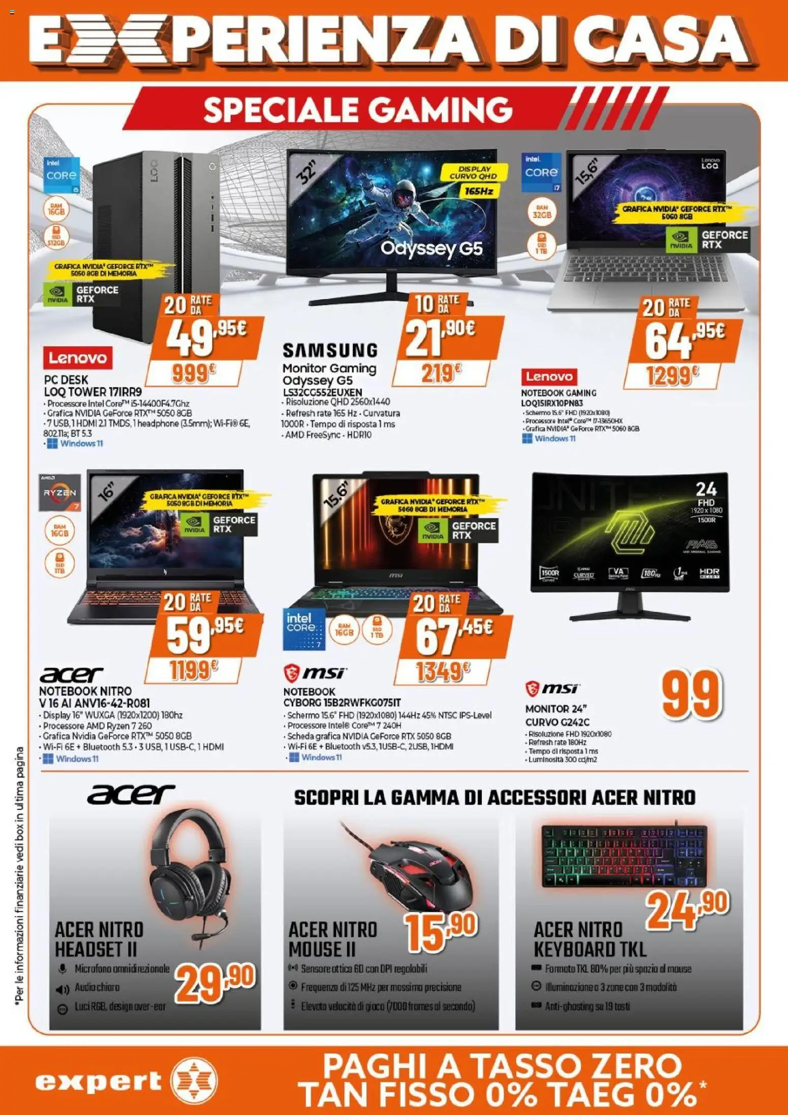 Volantino Expert del 09.04.2026 | Pagina: 11 | Prodotti: Schermo, PC, Mouse, Samsung