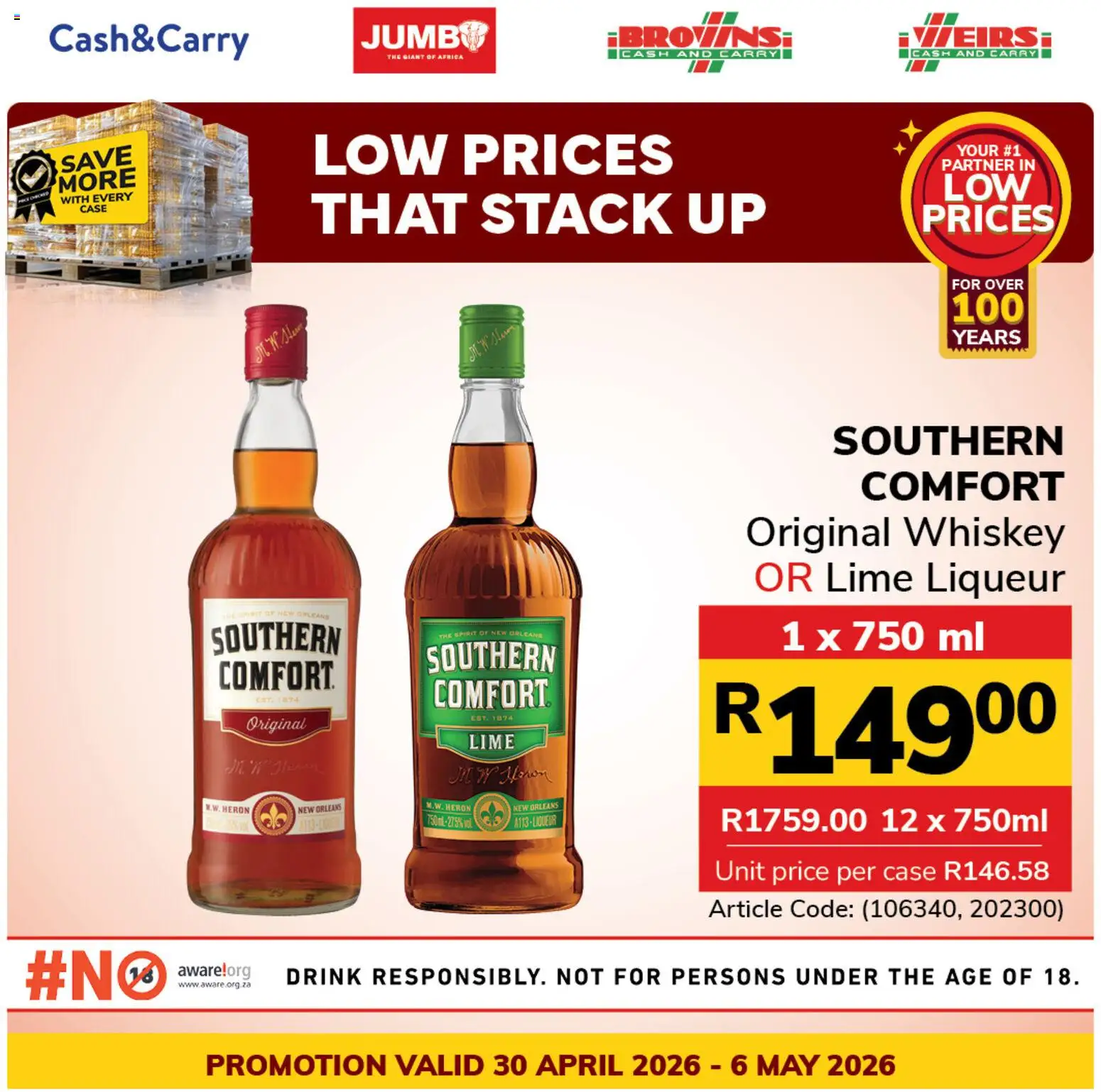 New Jumbo catalogue – valid from 30.04.2026 | Page: 5 | Products: Case, Whiskey, Lime
