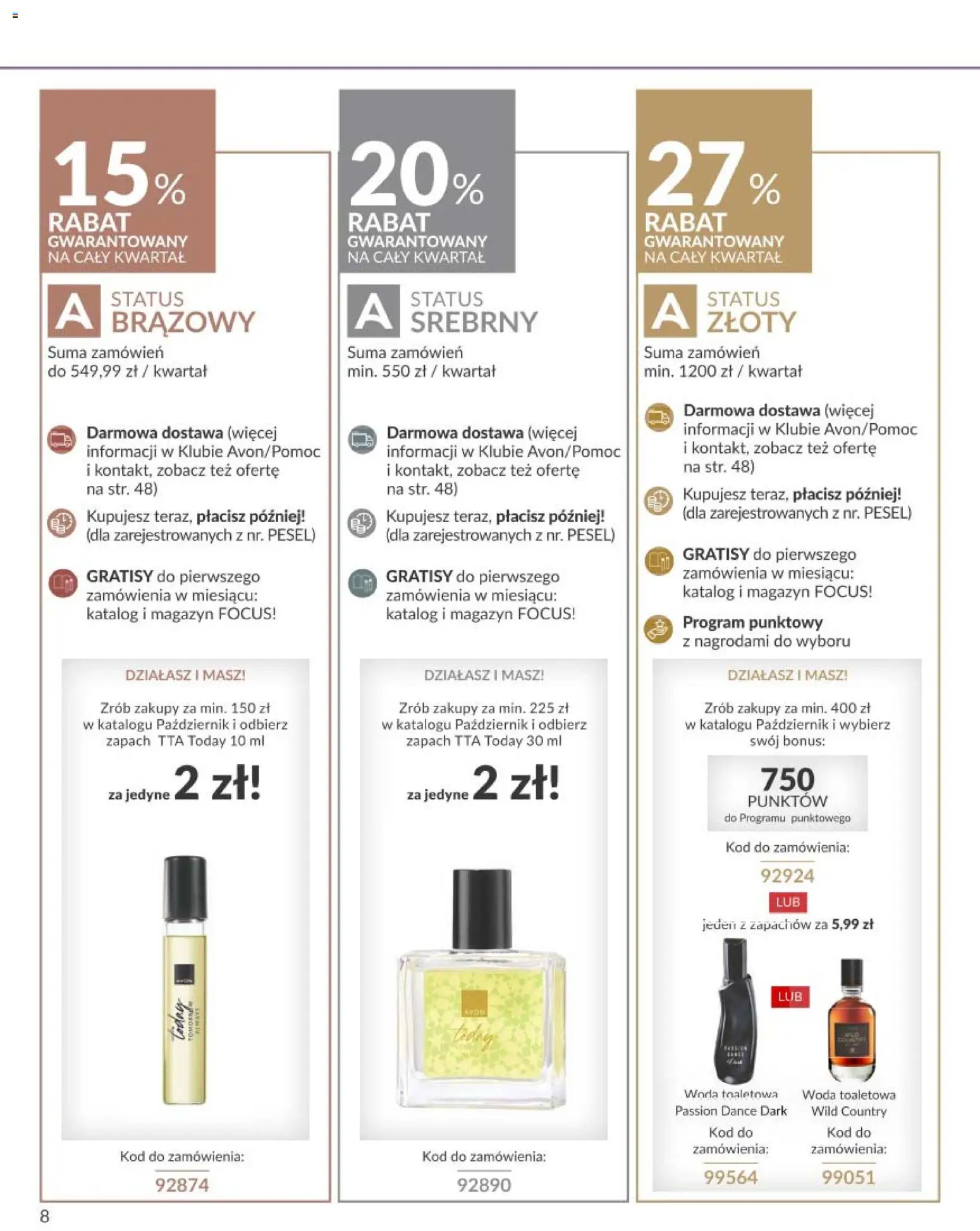Avon Katalog Focus 10 2026 od 30.09.2026 | Strona: 8 | Produkty: Zapach, Woda toaletowa, Woda