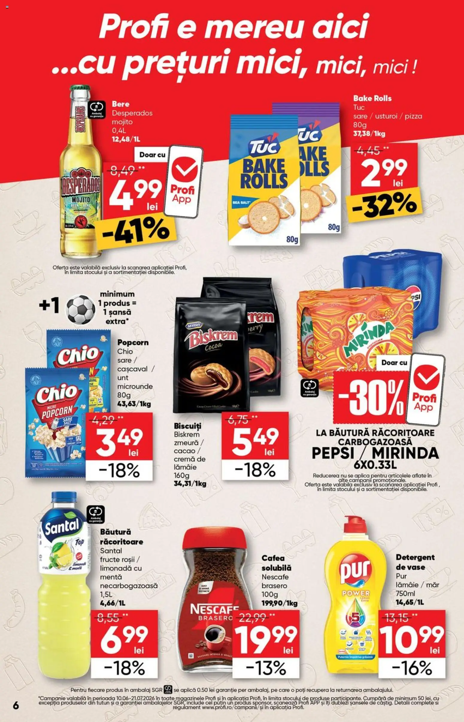 Noul catalog Profi – valabil de la 10.06.2026 | Pagină: 6 | Produse: Sıcak su torbası, Pizza, Detergent, Usturoi