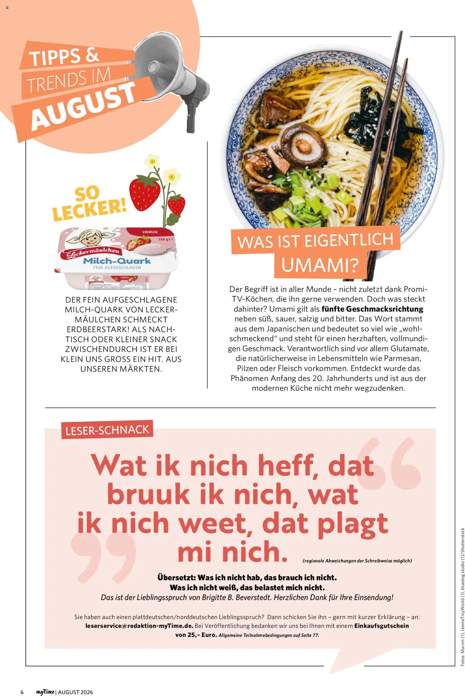Famila Nordwest myTime August 2026 – gültig ab 01.08.2026 | Seite: 6 | Produkte: Tisch, Küche, Fleisch
