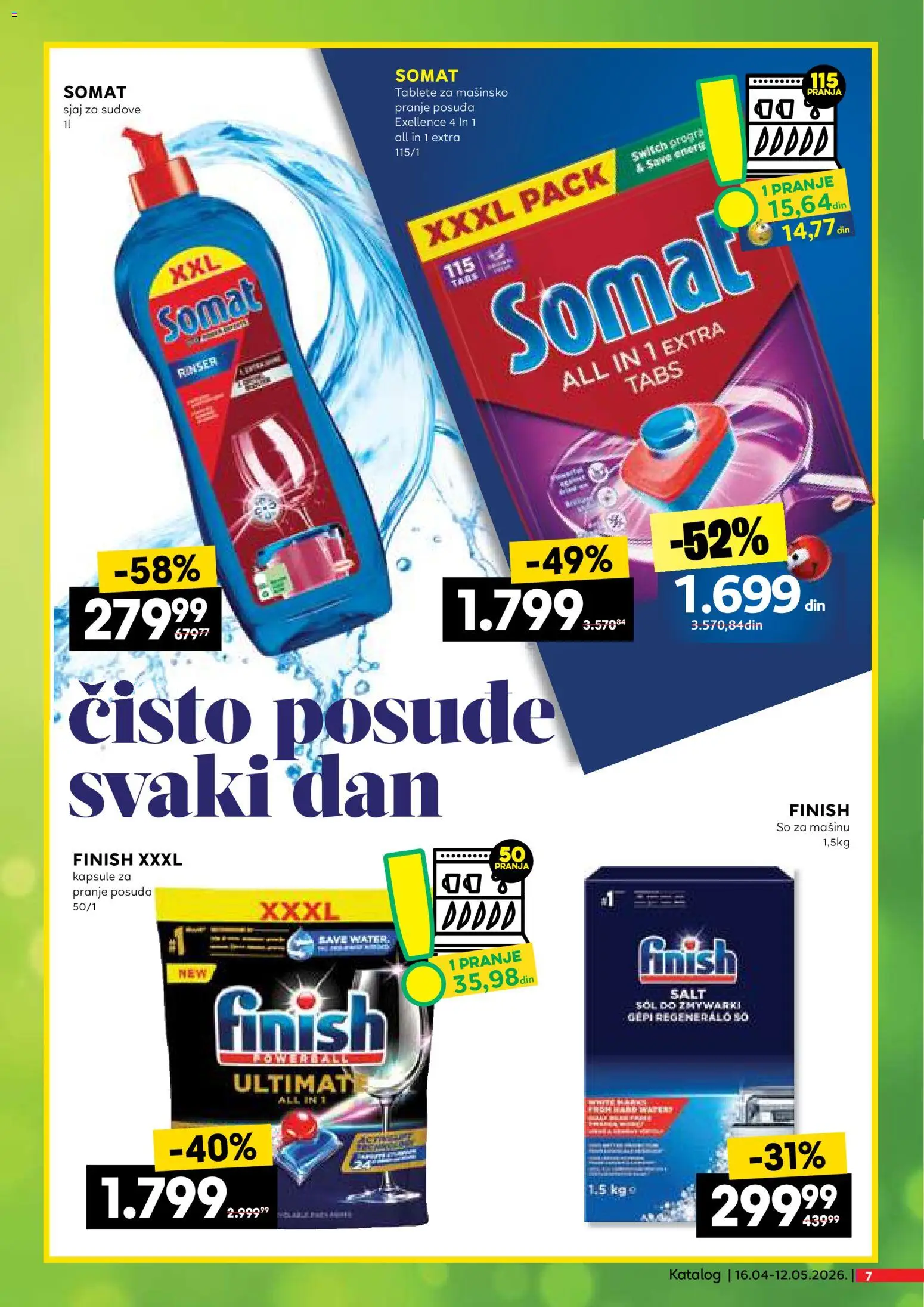 Idea katalog - važi od 16.04.2026 | Strana: 7 | Proizvode: Somat, Kapsule, Finish, So