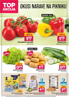 Mercator katalog akcije – veljaven od 26.06.2026 | Stran: 2 | Izdelki: Pistacije, Kos, Paradiznik, Krompir