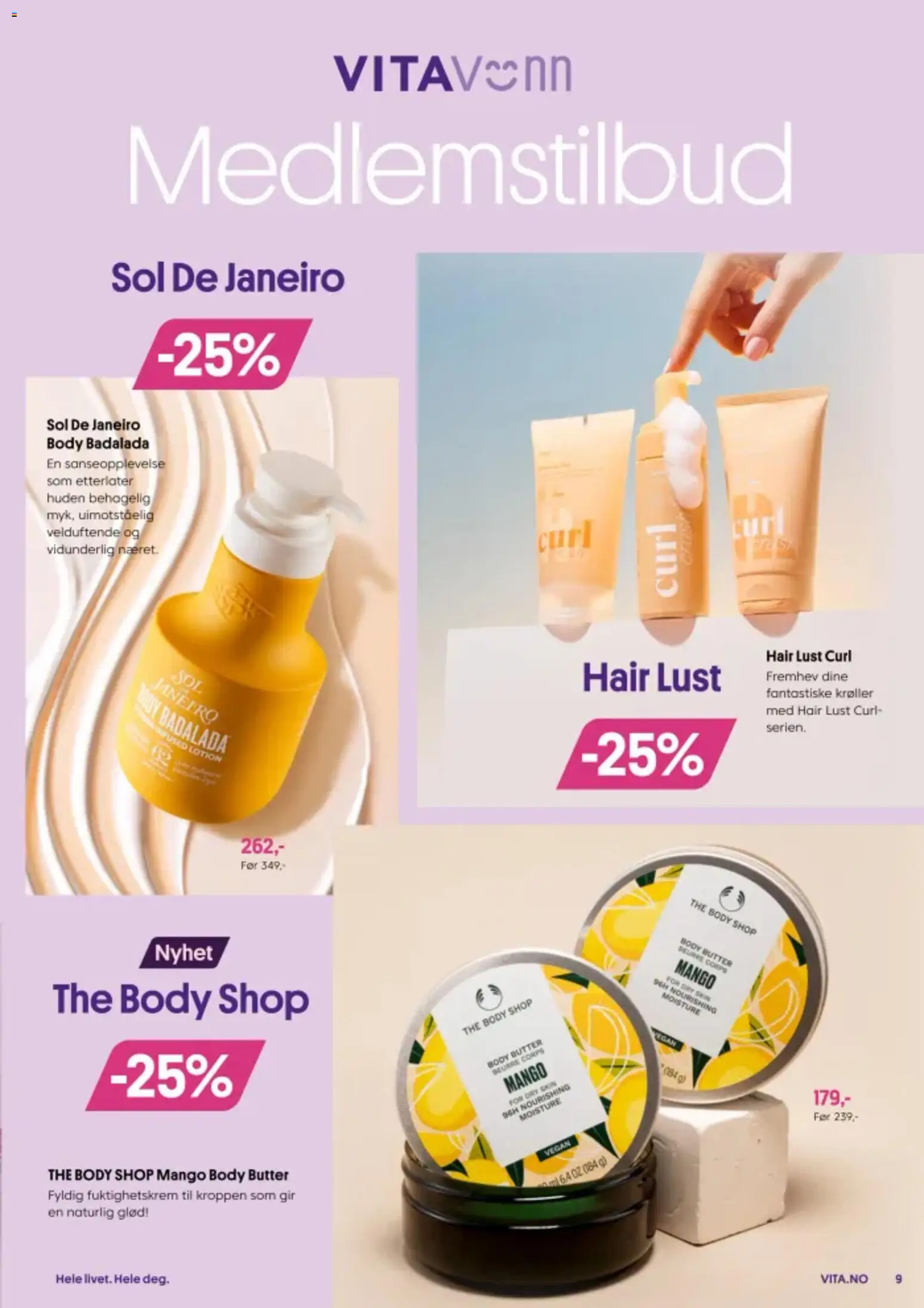 {H1} | Side: 9 | Produkter: Fuktighetskrem, Body, Body Butter, Mango