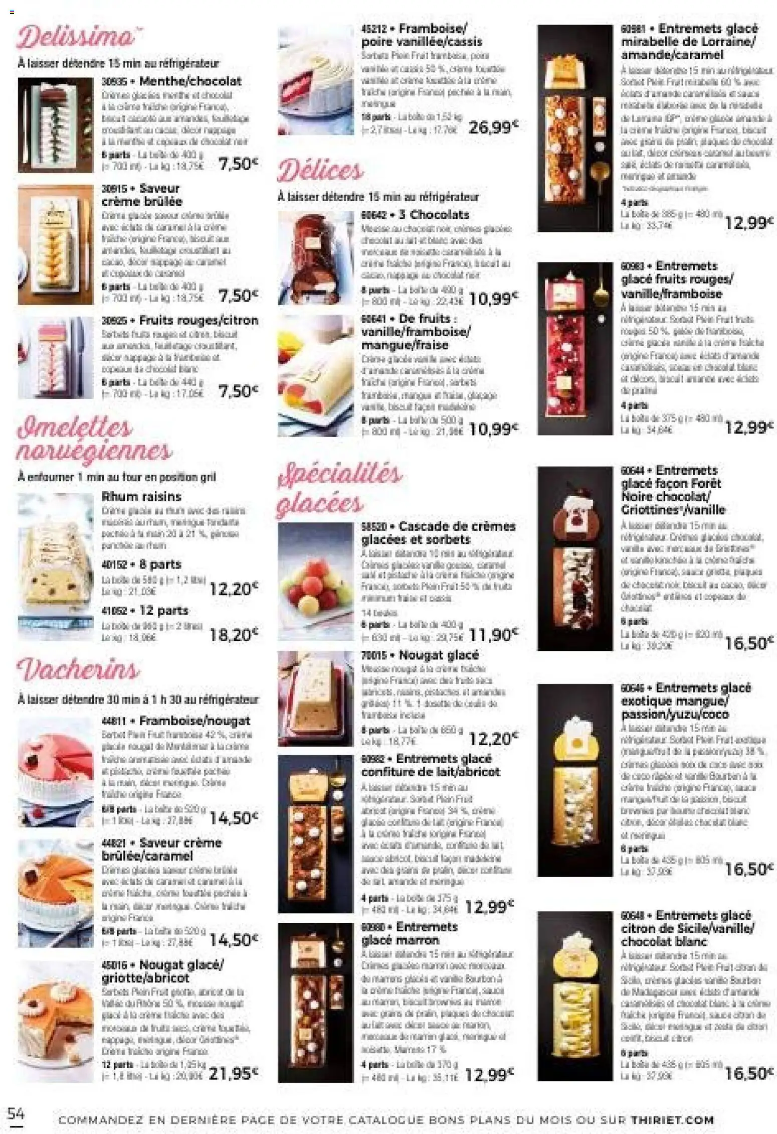 {H1} | Page: 57 | Produits: Framboise, Poire, Réfrigérateur, Chocolat