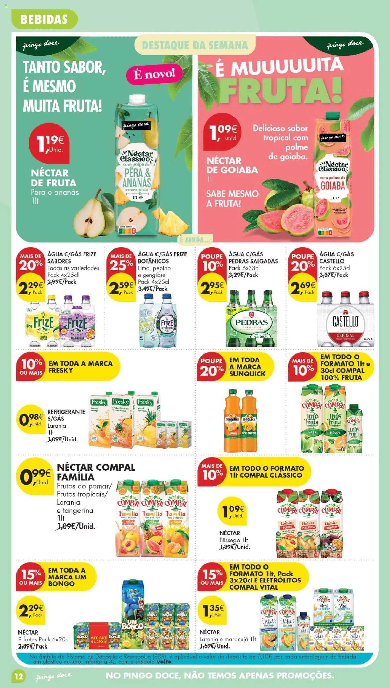 Pingo Doce folheto Poupe Esta Semana Madeira │ válido de 27/10/2026 | Página: 12 | Produtos: Agua, Refrigerante, Pepino, Gengibre
