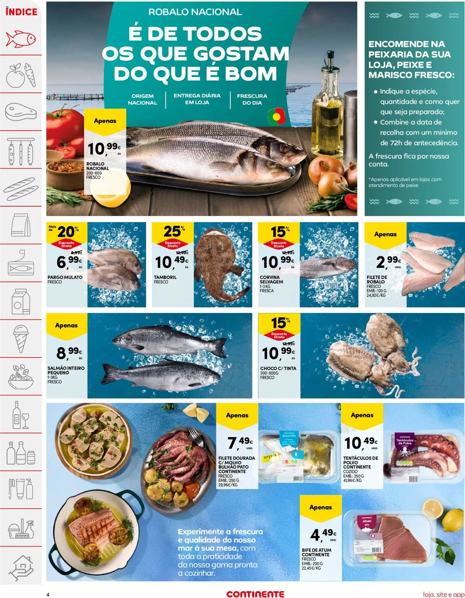 Continente folheto │ válido de 19.05.2026 | Página: 4 | Produtos: Atum, Polvo, Tamboril, Peixe