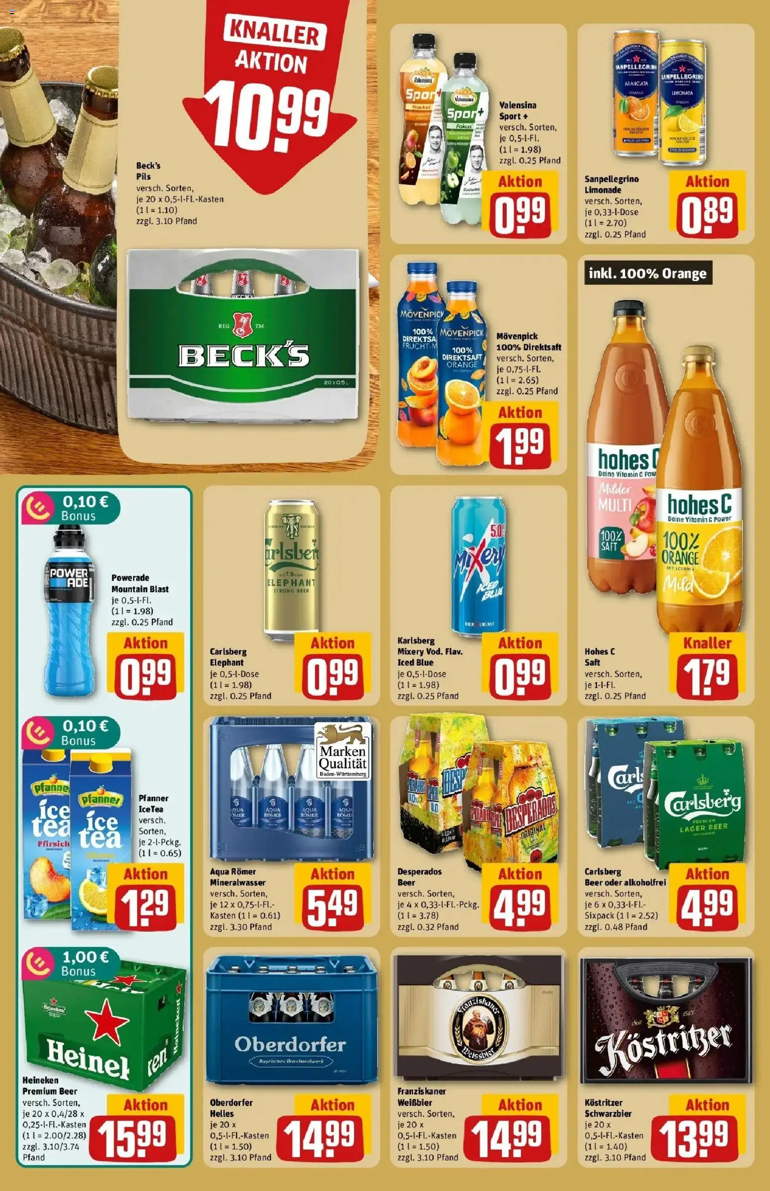 REWE Prospekt ab 31.08.2026 zum Blättern » Angebote | Seite: 18 | Produkte: Pils, Valensina, Powerade, Saft