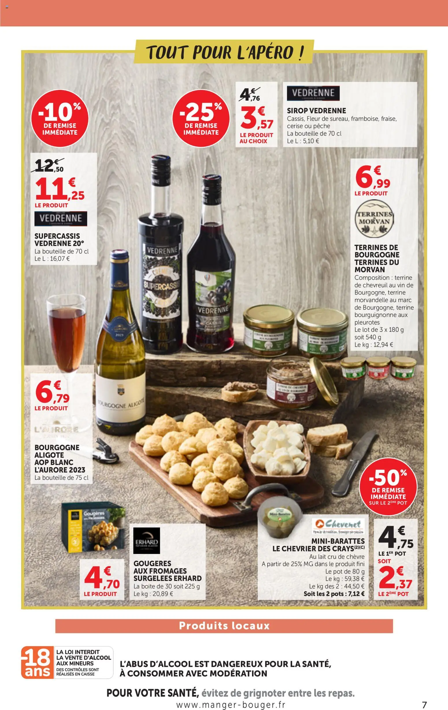 {H1} | Page: 7 | Produits: Pêche, Aligot, Lait, Vin