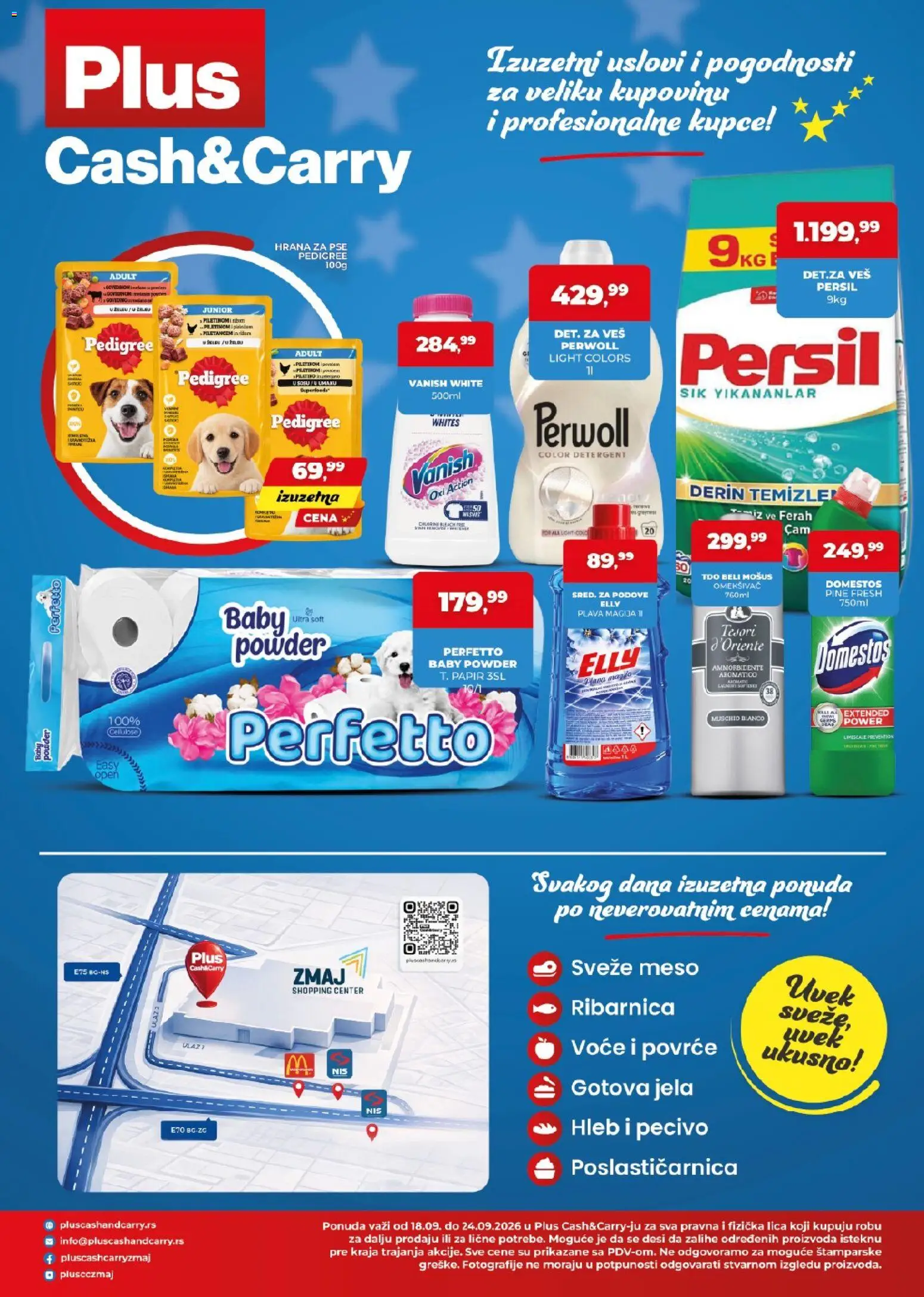Plus Cash & Carry katalog - važi od 18.09.2026 | Strana: 4 | Proizvode: Hrana za pse, Gotova jela, Povrće, Persil