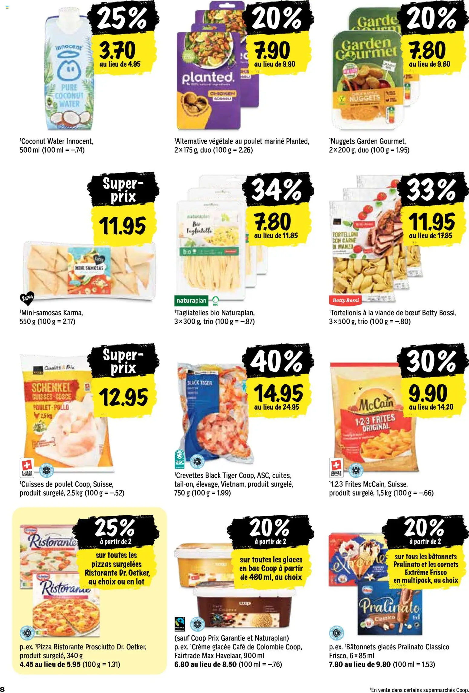 Coop aktionen FR – gültig ab 27.08.2026 | Seite: 8 | Produkte: Pizza, Creme