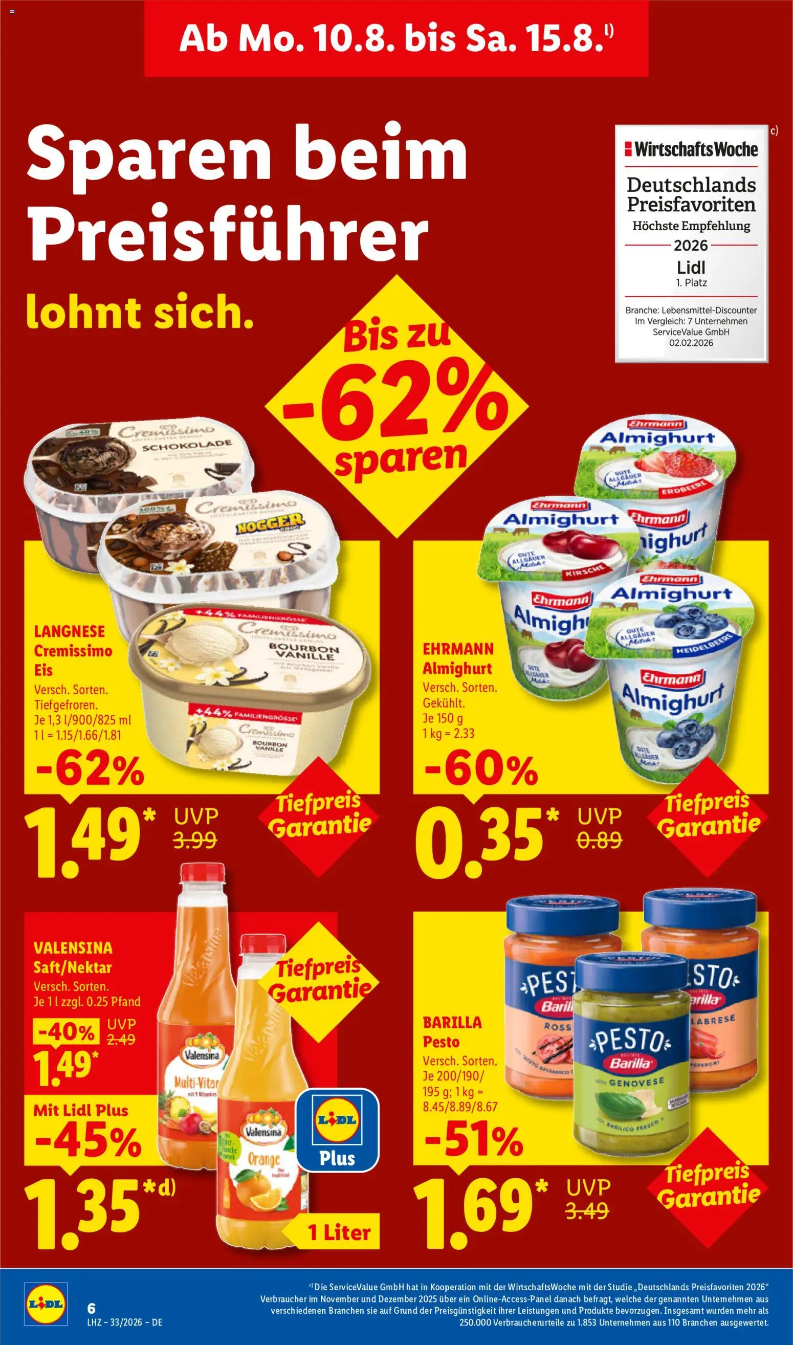 Lidl Německo leták od 10.08.2026 | Strana: 18 | Produkty: Bourbon, Pesto, Balsamico