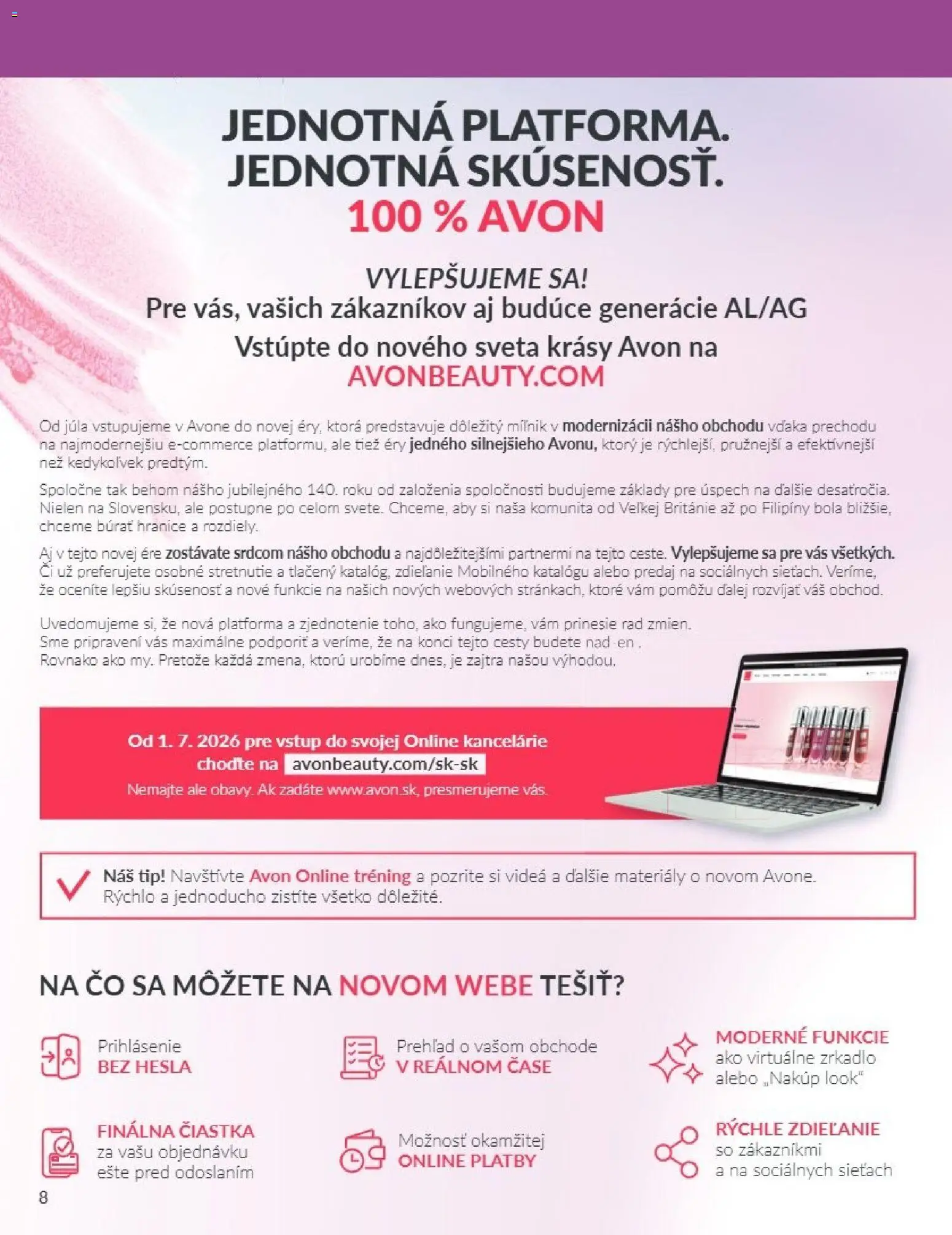 Nové Avon akcie – leták je platný od 01.07.2026 | Strana: 8 | Produkty: Zrkadlo