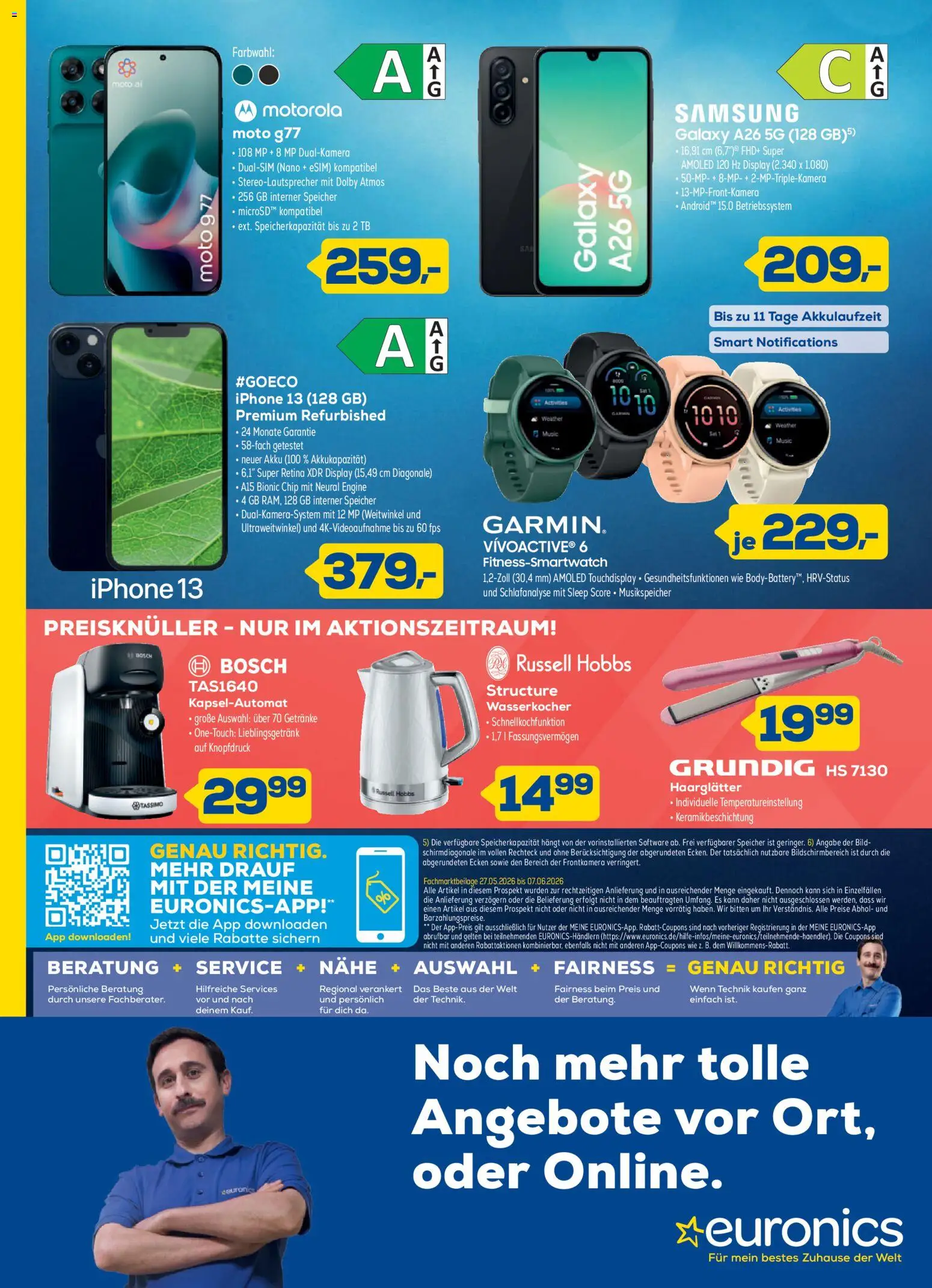 Euronics  Aktueller Prospekt – gültig ab 27.05.2026 | Seite: 12 | Produkte: Wasserkocher, Haarglätter, Samsung, Iphone