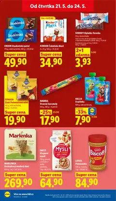 Náhled letáku EMCO Křupavé mysli, 750 g, jahody a mandle / hořká čokoláda od 21.05.2026 | Strana: 16