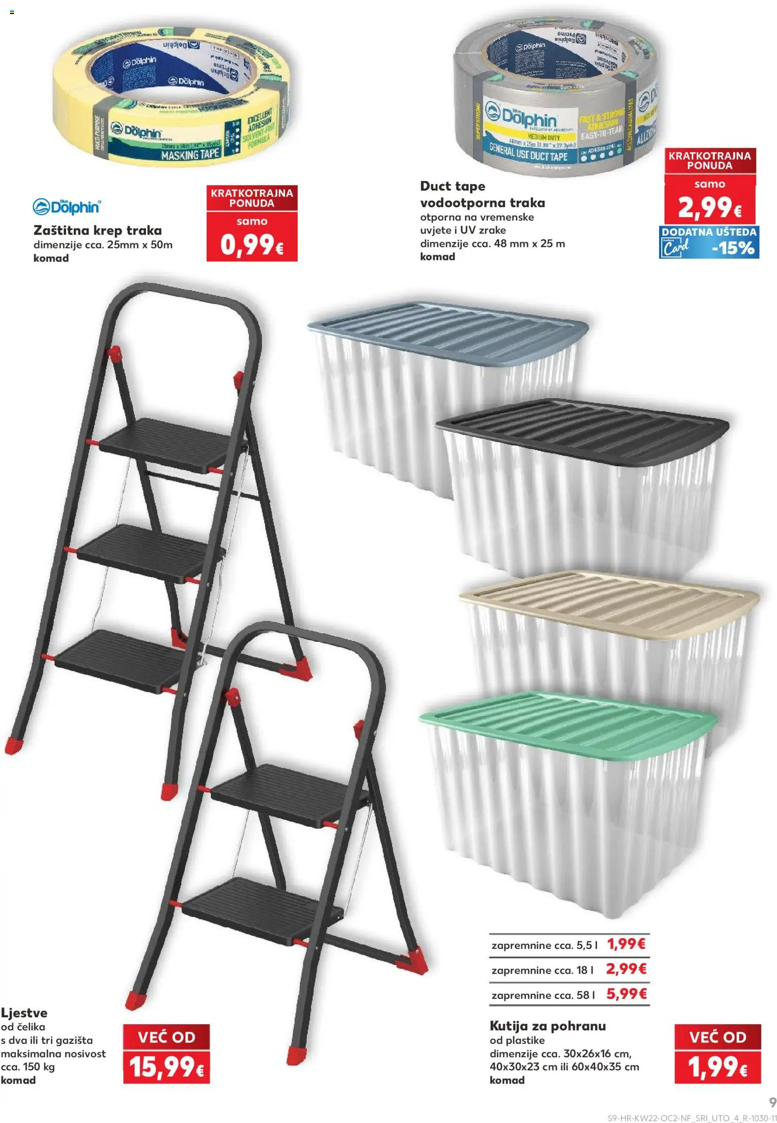 Kaufland katalog | vrijedi od 27.05.2026 | Stranica: 9 | Proizvodi: Kutija, Ljestve