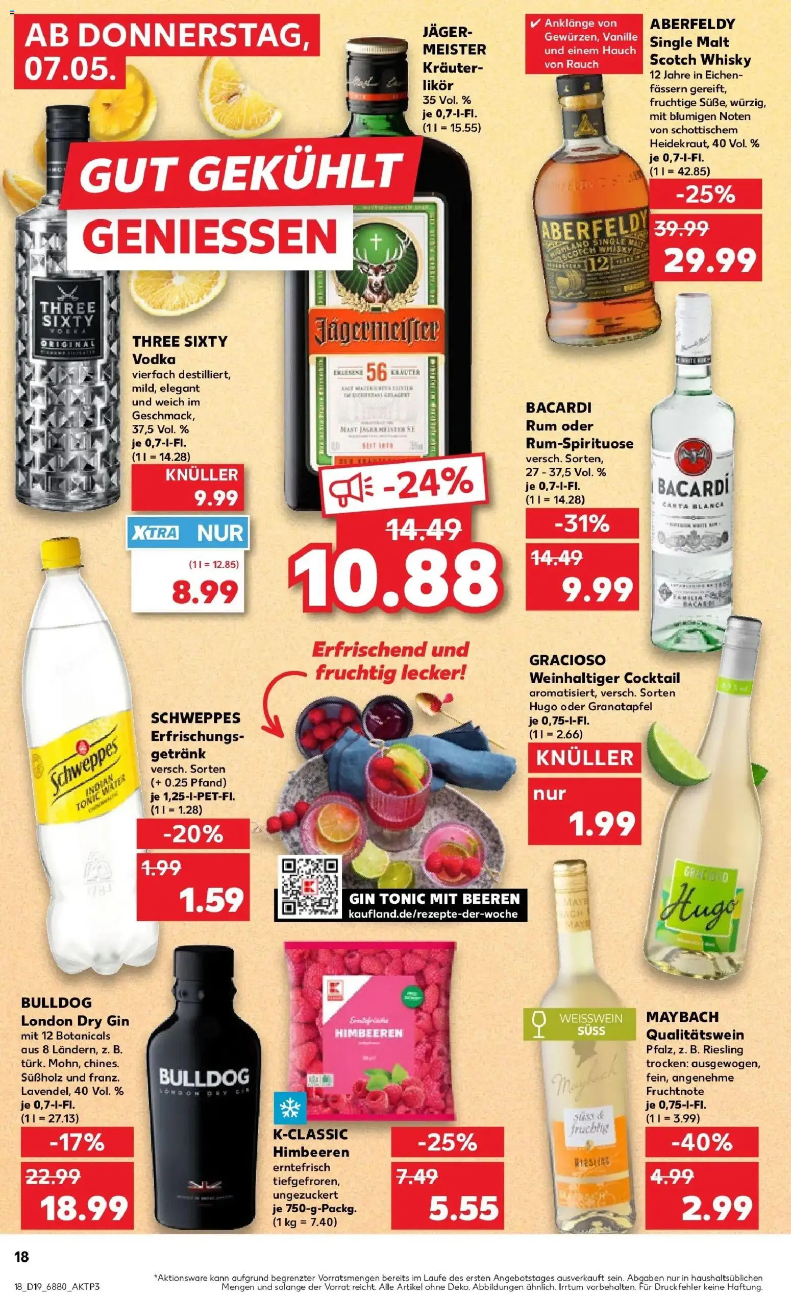 Kaufland Prospekt Grünstadt	 – gültig ab 04.05.2026 | Seite: 23 | Produkte: Himbeeren, Weißwein, Likör, Gin