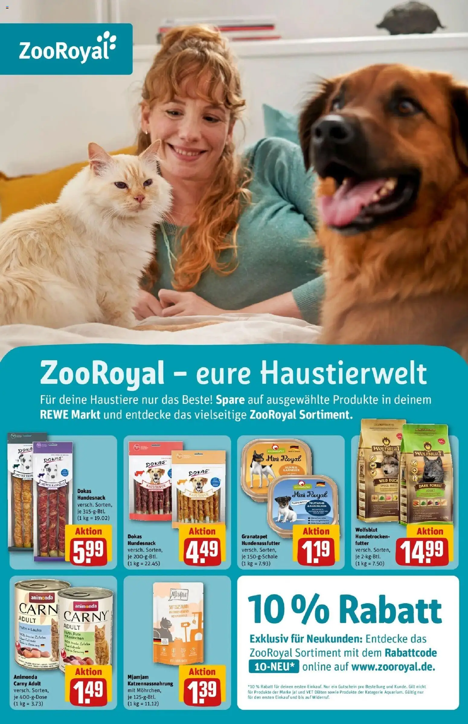 REWE Prospekt ab 04.05.2026 zum Blättern » Angebote | Seite: 18 | Produkte: Pute, Kaninchen, Garnelen, Lachs