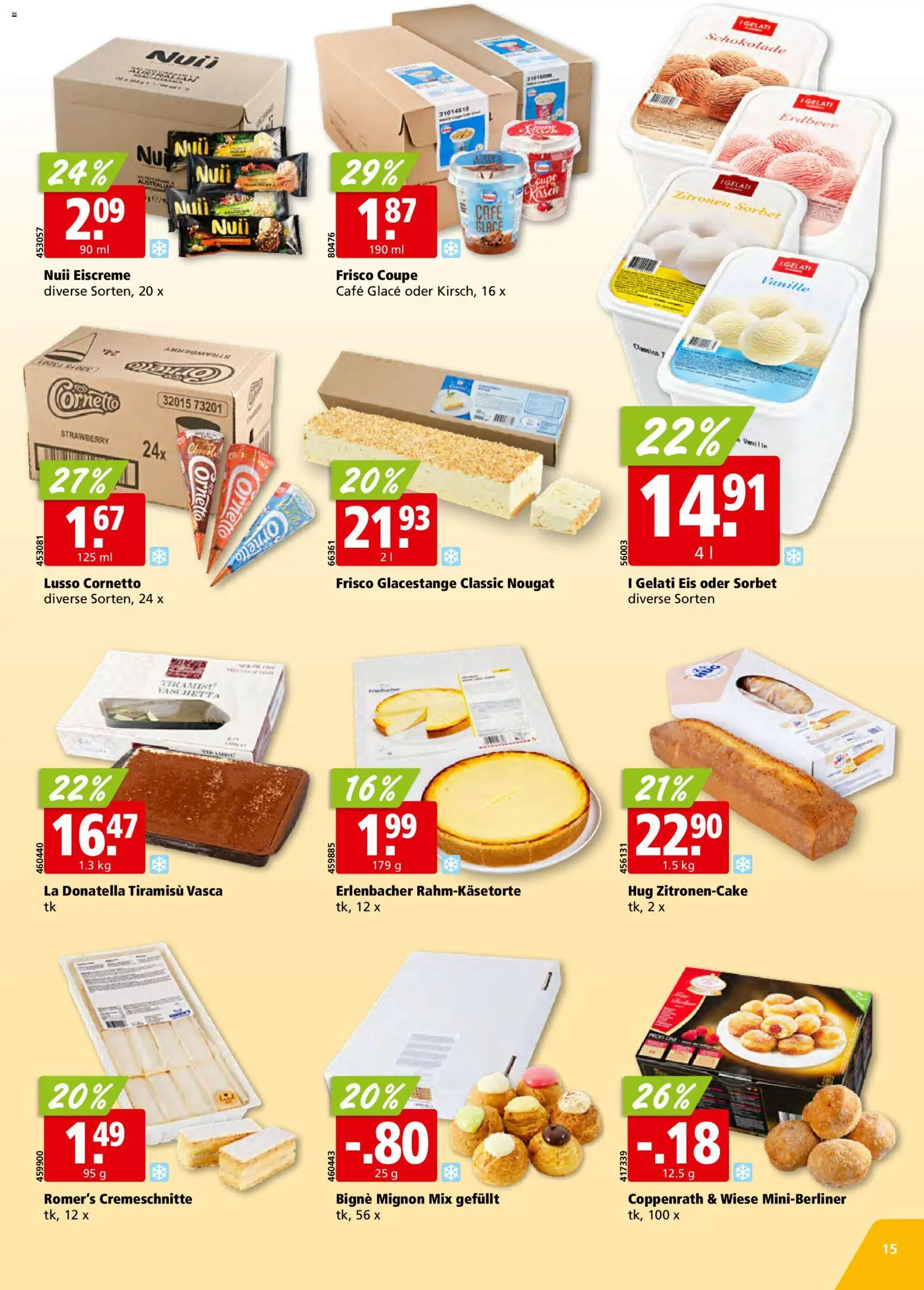 Aligro aktionen – gültig ab 14.09.2026 | Seite: 15 | Produkte: Glace, Schokolade, Eis, Eiscreme