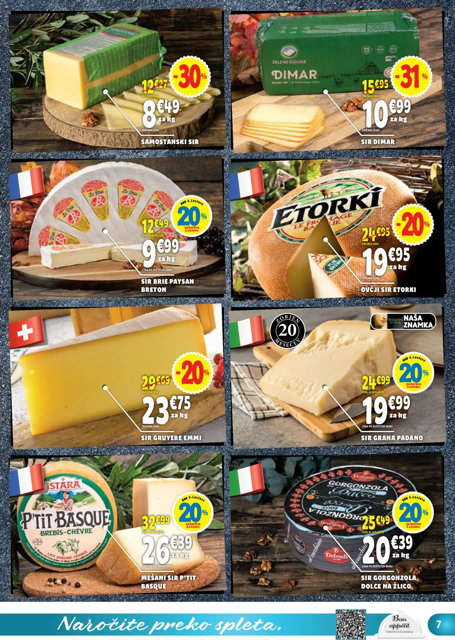 Novi E.leclerc katalog ponudbe – veljaven od 07.10.2026 | Stran: 7 | Izdelki: Sir