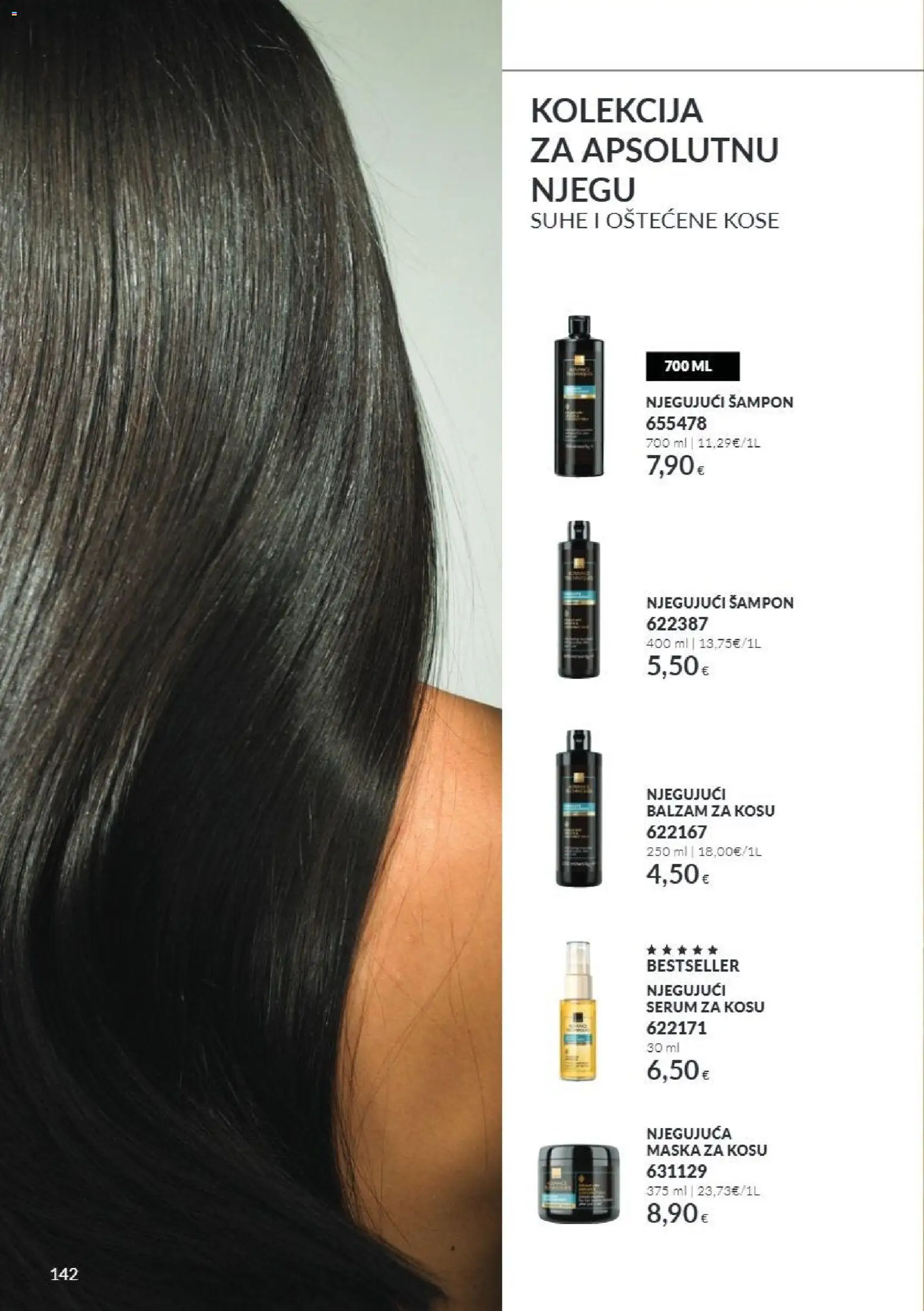 Avon katalog | vrijedi od 01.11.2026 | Stranica: 142 | Proizvodi: Serum za kosu, Šampon, Maska za kosu, Maska