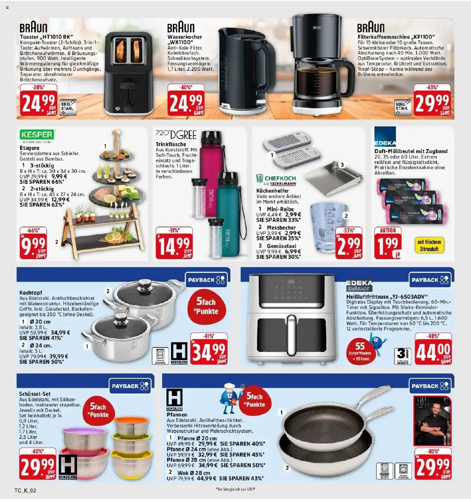E center Prospekt Pfullingen (ab 07.09.2026) zum Blättern | Seite: 51 | Produkte: Backofen, Filterkaffeemaschine, Wok, Heißluftfritteuse