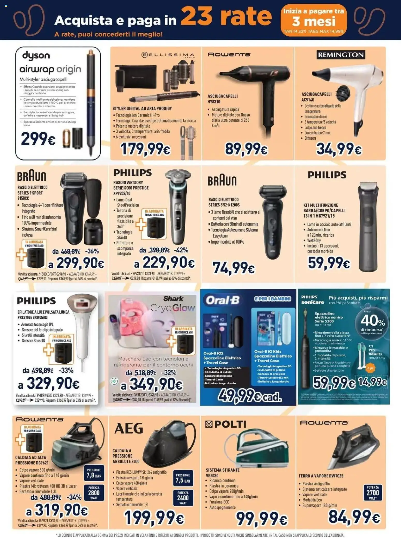 Volantino Unieuro del 12/10/2026 | Pagina: 23 | Prodotti: Caldaia, Anticalcare, Spazzolino elettrico, Batteria
