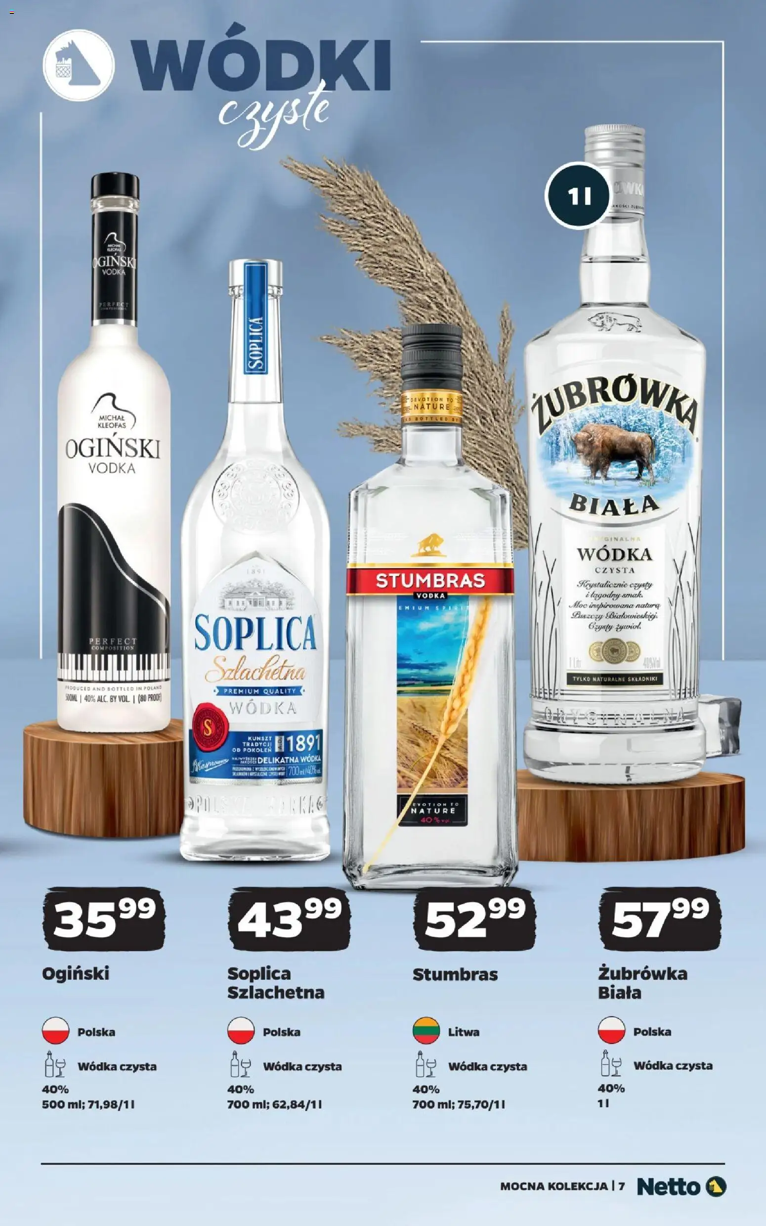 Netto gazetka - Mocne alkohole od 25.10.2026 | Strona: 7 | Produkty: Ogiński, Soplica, Żubrówka, Wódka Stumbras