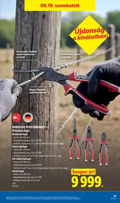 Lidl akciós újság - amely érvényes a következő dátumtól: 2026.09.17. | Oldal: 43 | Termékek: Parkside, Kábel, Játékok