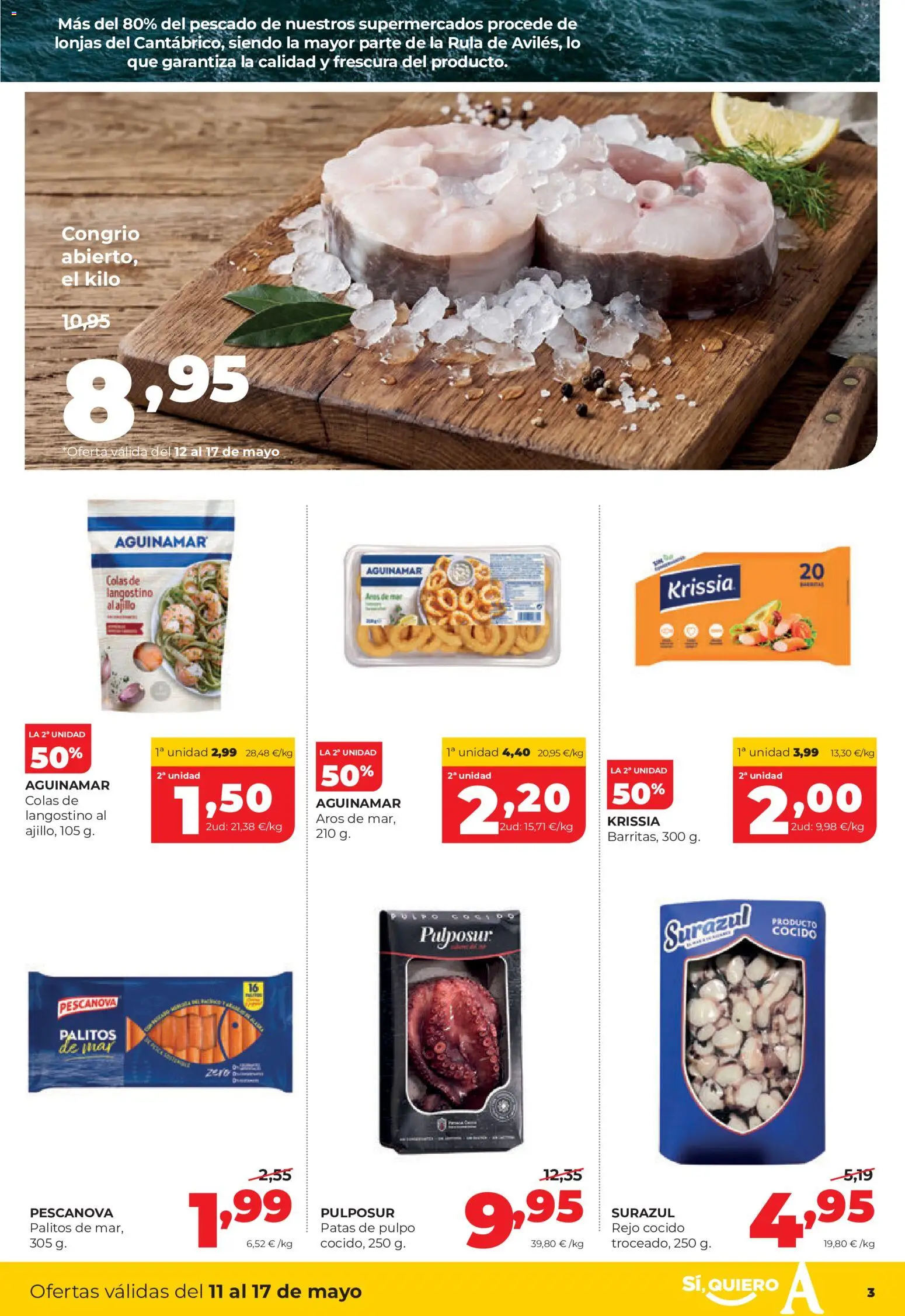 Alimerka folleto Asturias │ válido desde el 11.05.2026 | Página: 3 | Productos: Pescado, Langostino