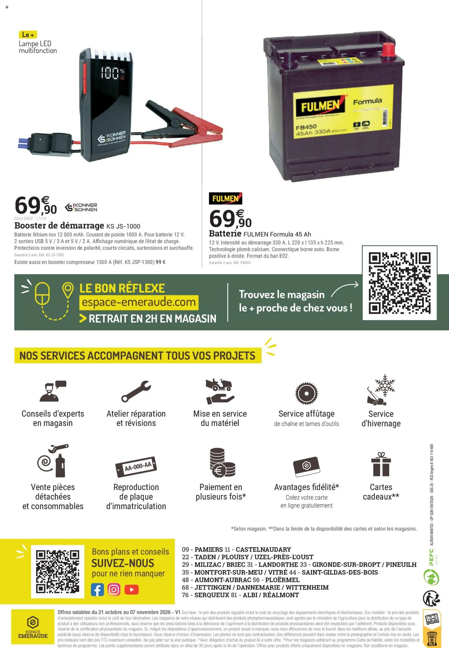 {H1} | Page: 16 | Produits: USB, lampe LED, Batterie Fulmen, Batterie