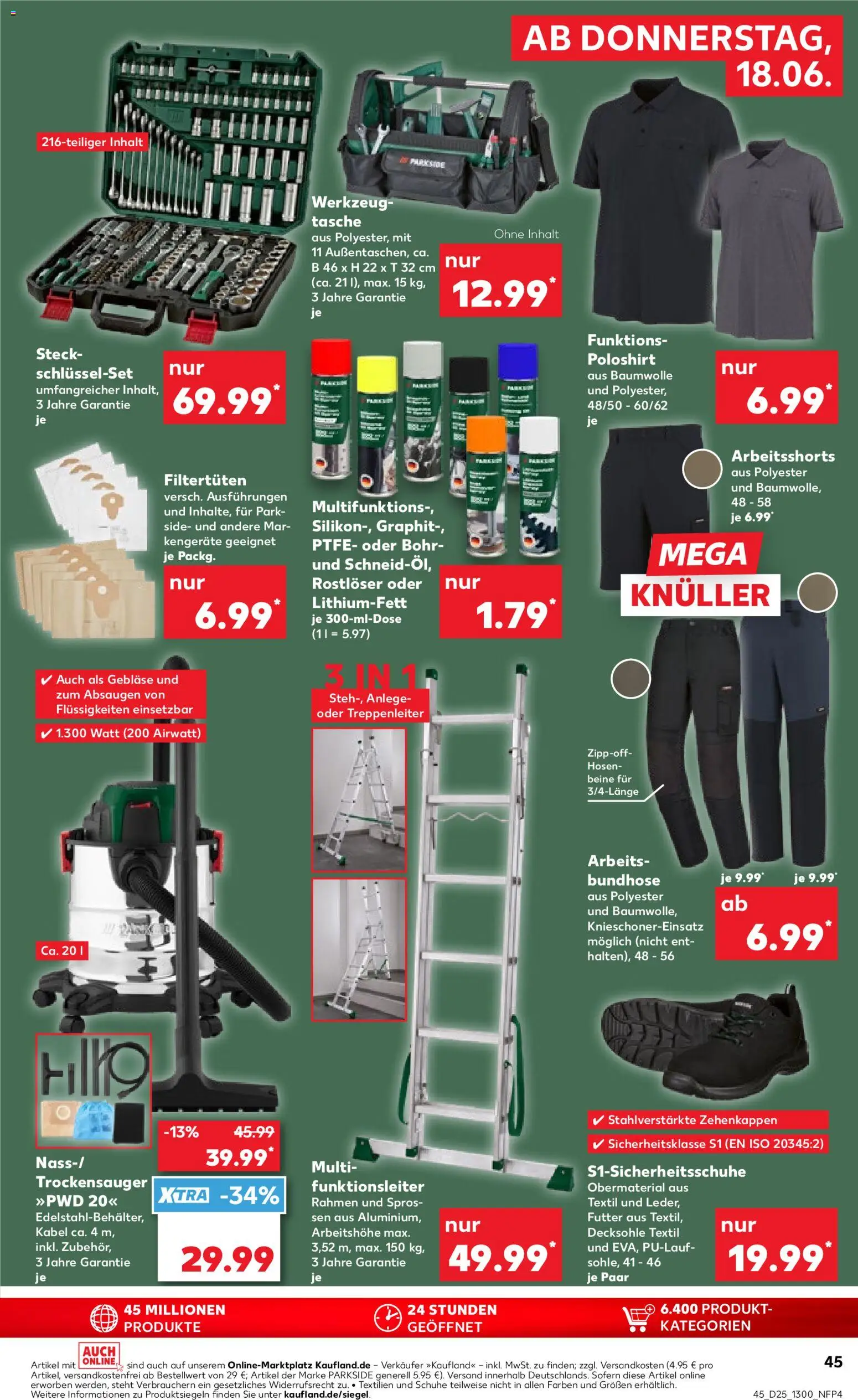Kaufland Německo leták - Völklingen od 18.06.2026 | Strana: 45 | Produkty: Parkside, Kabel