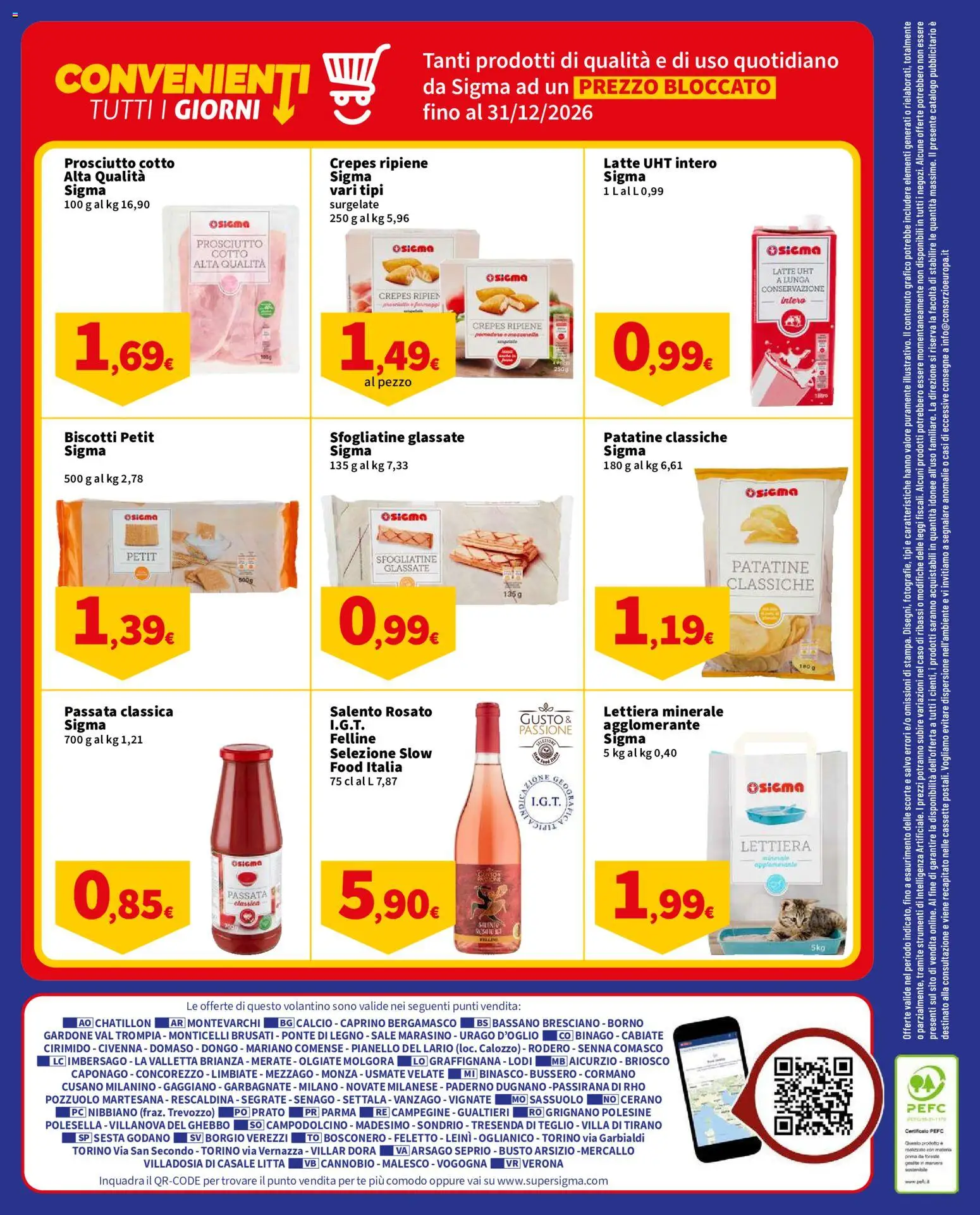Volantino SIGMA del 22/09/2026 | Pagina: 12 | Prodotti: Patatine, Latte, Prosciutto, PC