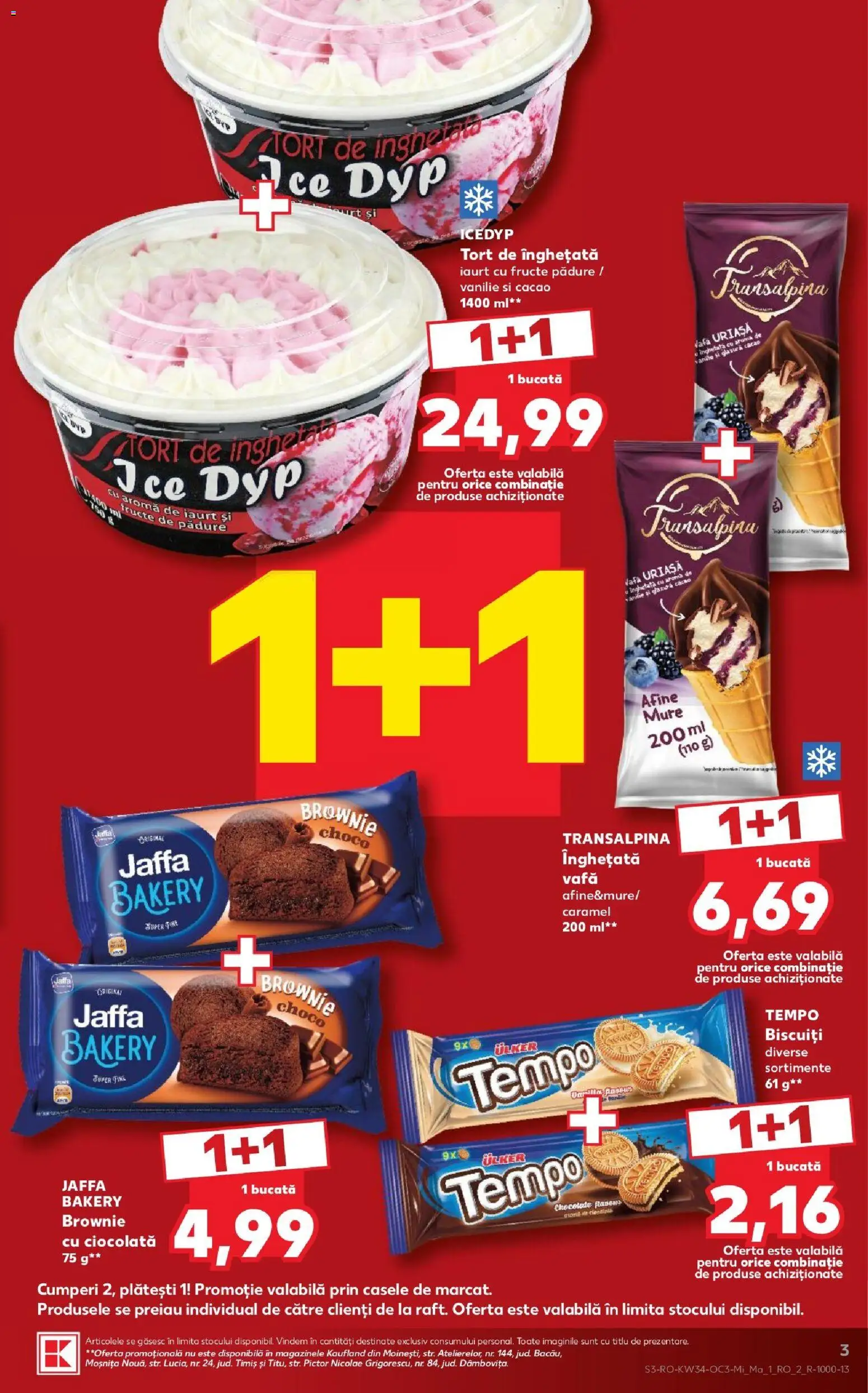 Kaufland Miercurea Ciuc 19.08.2026 - Revista si Oferta | Pagină: 3 | Produse: Afine, Biscuiți, Înghețată, Fructe