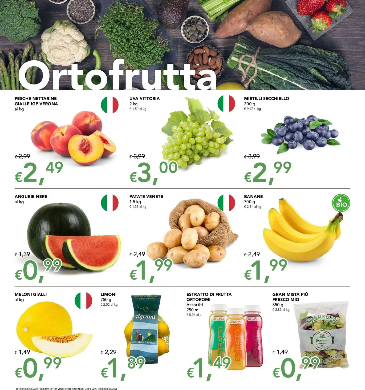 Volantino Migross del 30/07/2026 | Pagina: 2 | Prodotti: Banane, Patate, Frutta, Mirtilli