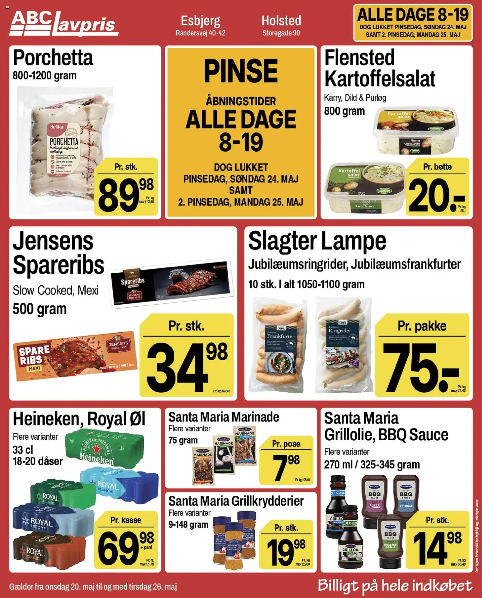 Abc Lavpris tilbudsavis – gyldig fra 20.05.2026 | Side: 1 | Produkter: Kartoffelsalat, Øl, Ribs, Spareribs