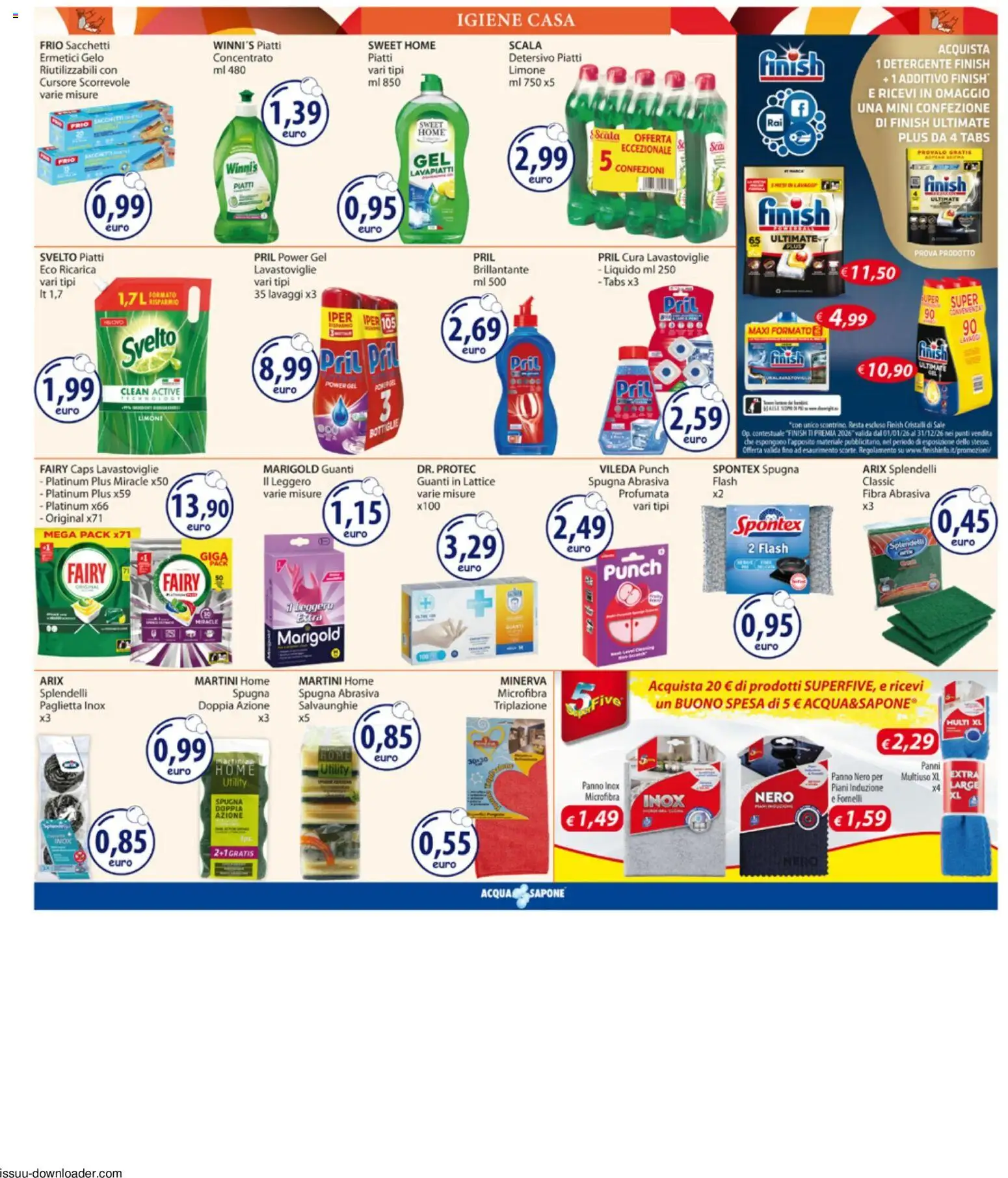 Volantino Acqua e Sapone del 29/06/2026 | Pagina: 14 | Prodotti: Spugna, Sapone, Scala, Fornelli