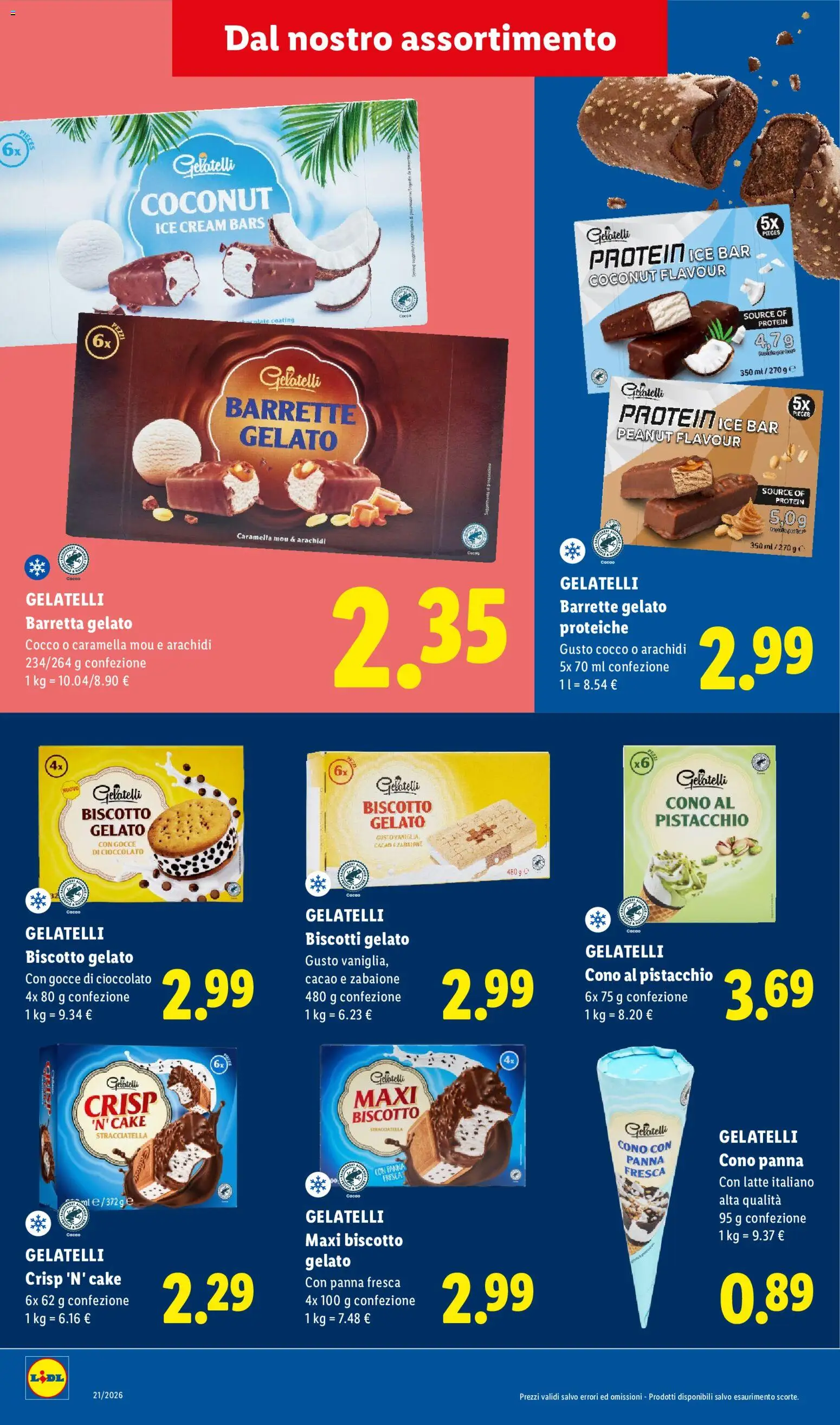 Volantino Lidl del 03/08/2026 | Pagina: 4 | Prodotti: Gelato, Barretta, Cocco, Stracciatella