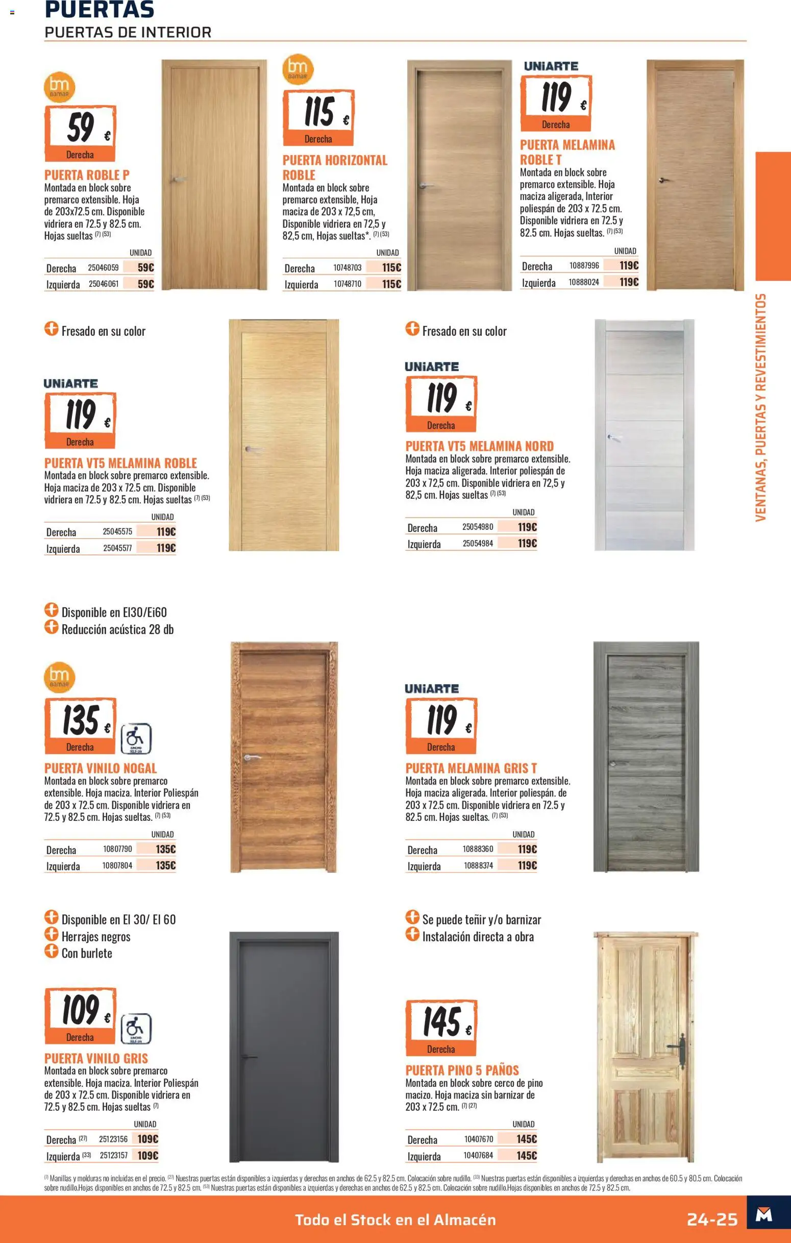 Obramat - Reformas Otono Imprenta Almacenes 02 Siero 2026 │ válido desde el 09/10/2026 | Página: 25 | Productos: Puertas