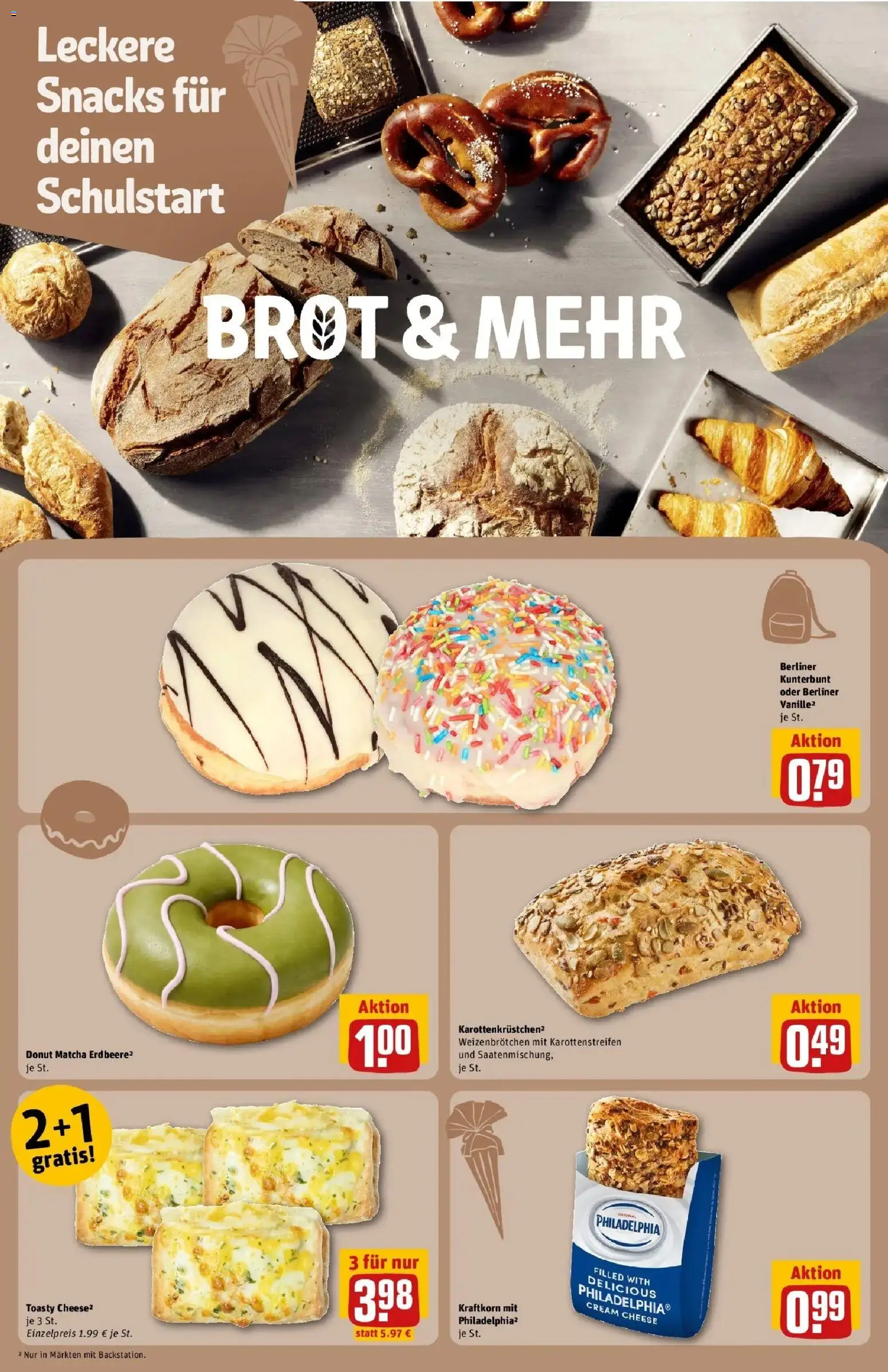 REWE Prospekt ab 31.08.2026 zum Blättern » Angebote | Seite: 12 | Produkte: Berliner, Philadelphia, Brot