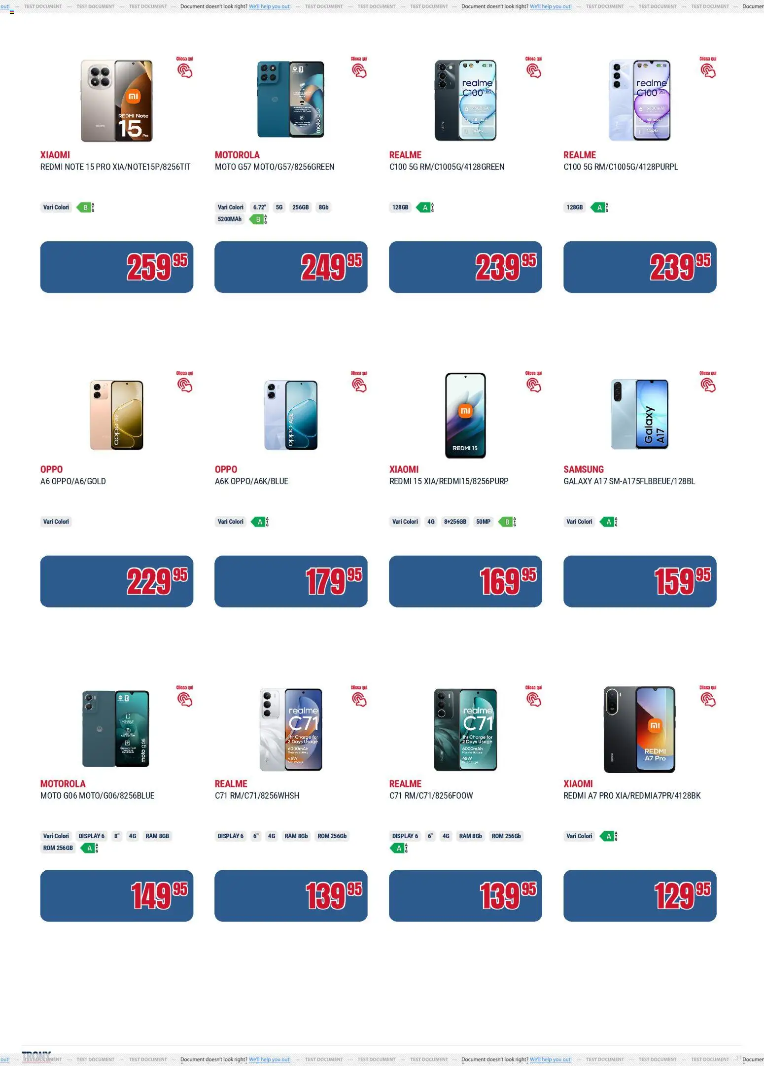 Volantino Trony del 21.05.2026 | Pagina: 11 | Prodotti: Xiaomi, Samsung