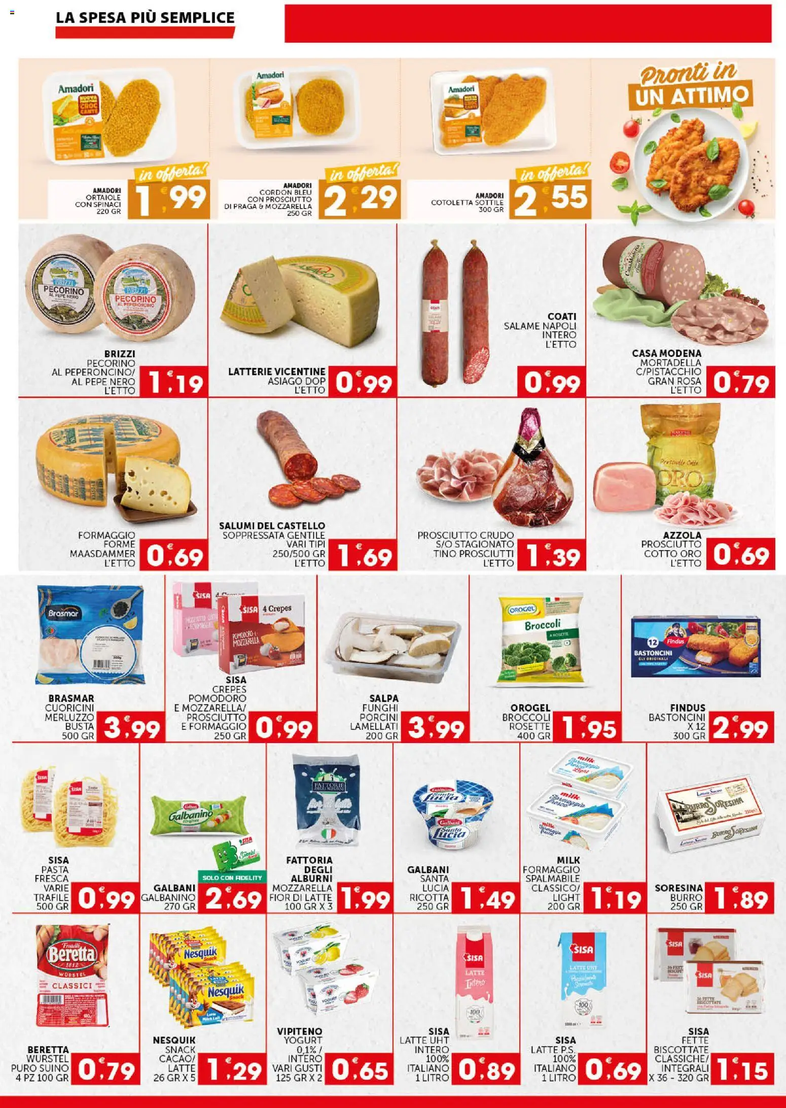 Volantino SISA del 15/10/2026 | Pagina: 2 | Prodotti: Prosciutto Crudo, Latte, Prosciutto, Broccoli