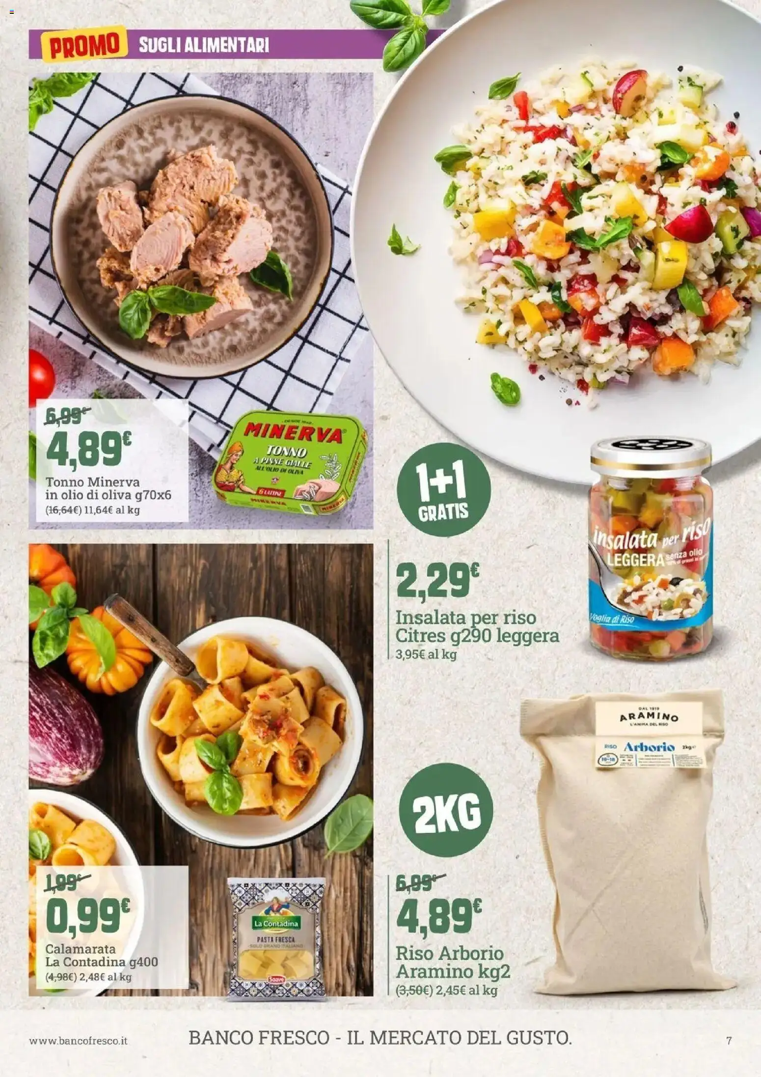 Volantino Offerte del 04.05.2026 | Pagina: 7 | Prodotti: Riso, Pasta, Tonno, Olio di Oliva