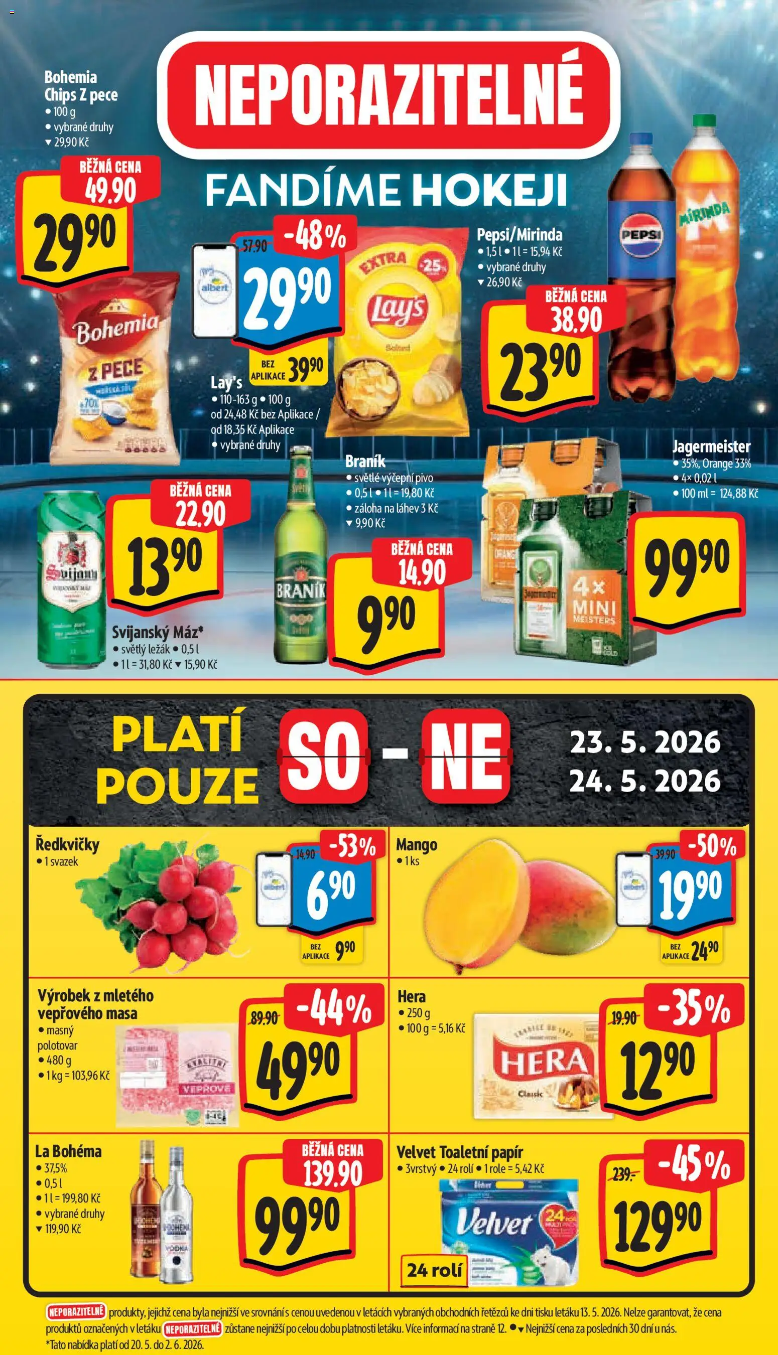 Albert leták - Hypermarket od 20.05.2026 | Strana: 6 | Produkty: Pivo, Hera, Velvet, Lay's